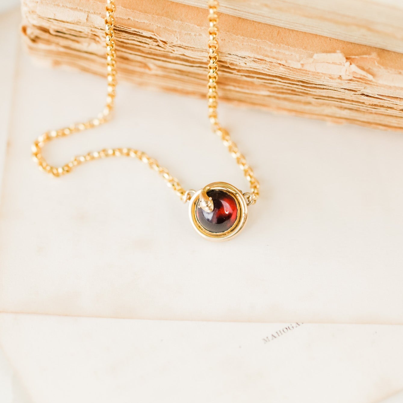 Cleo Garnet Serpent Necklaces