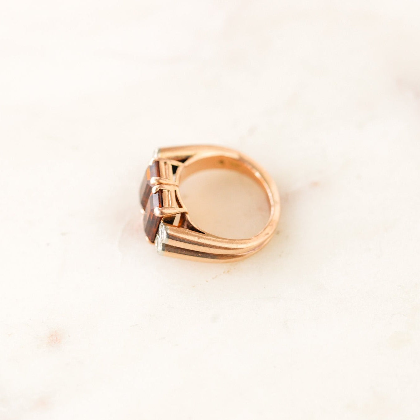 Dalmone Garnet + Diamond Cocktail Ring