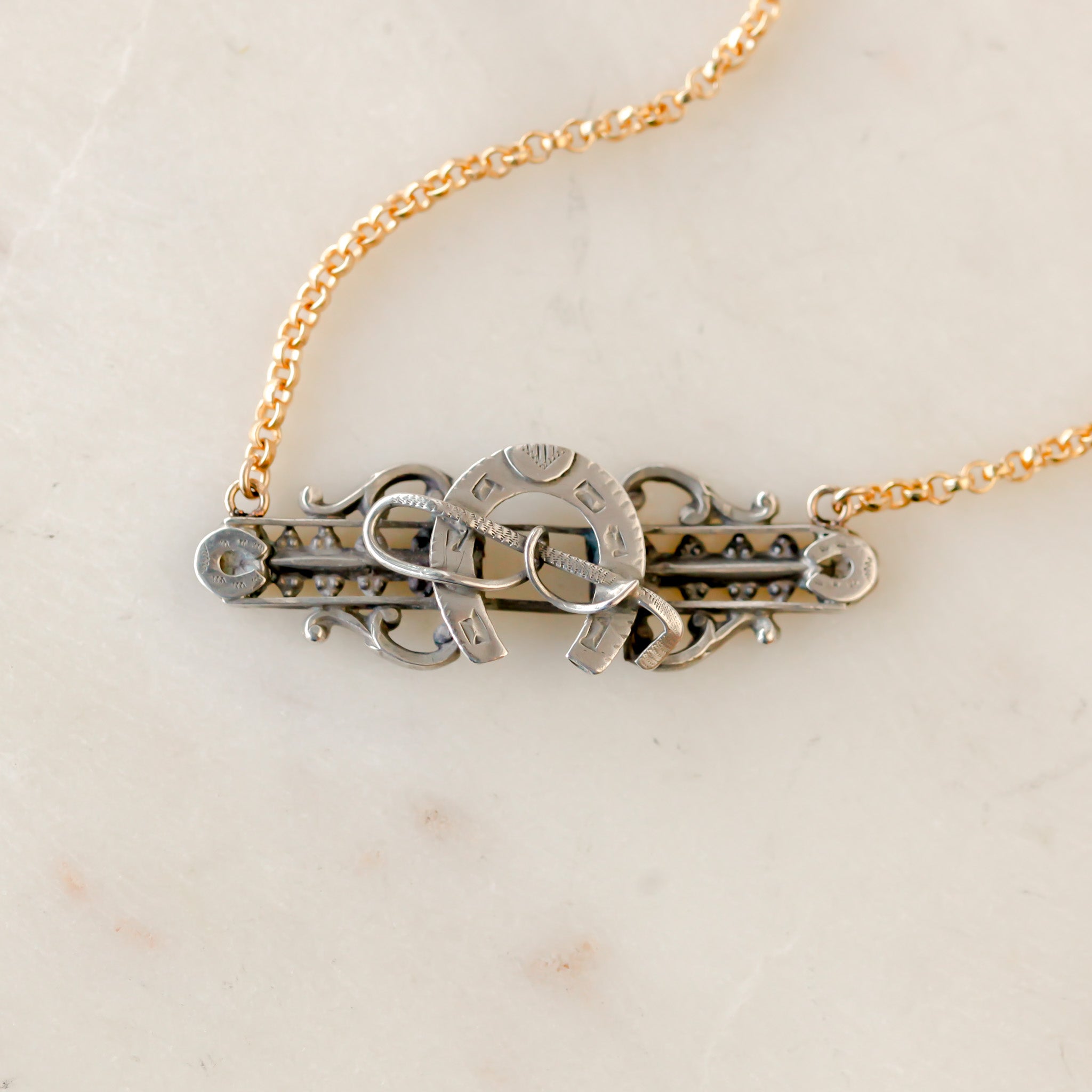 Lucky Sterling Horseshoe Pendant