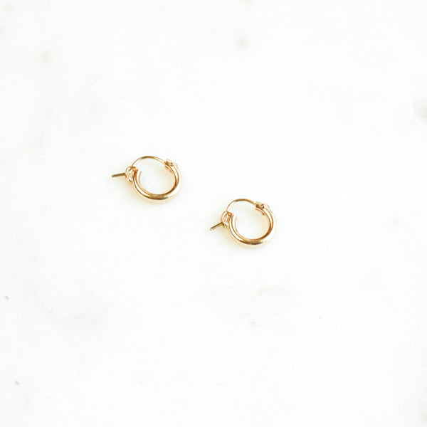 petite gold hoop earrings