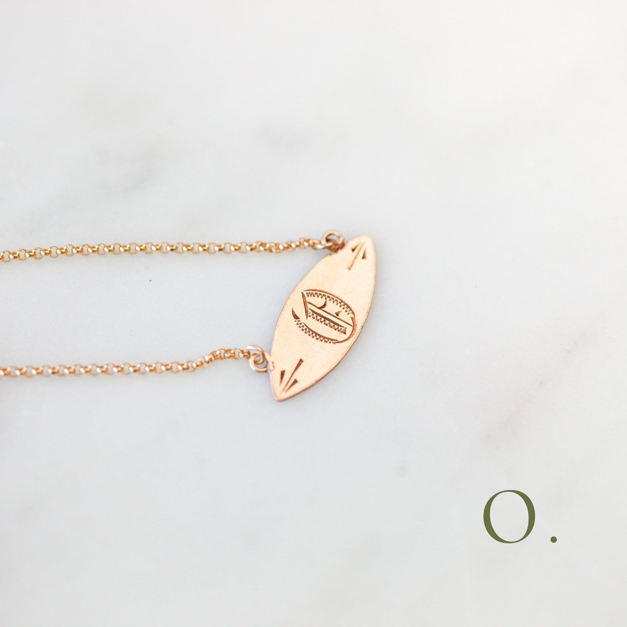 Victorian Engraved Initial Pendants
