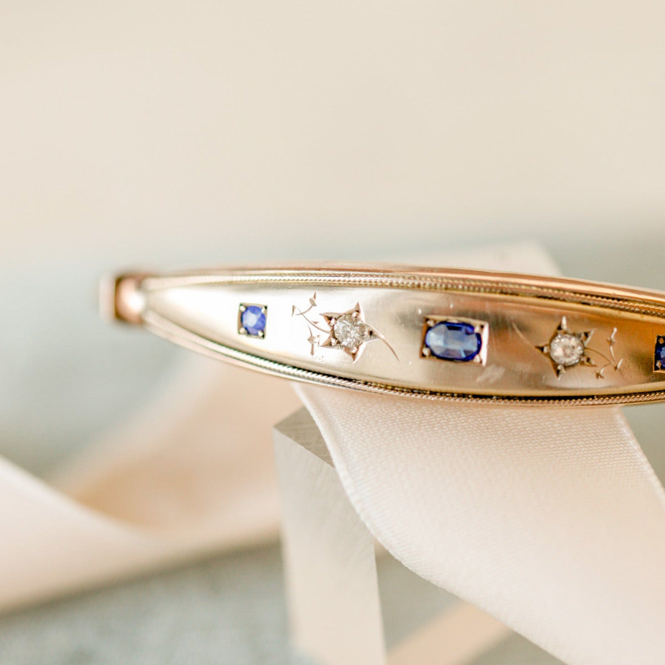 Ermelli Sapphire and Diamond Bangle