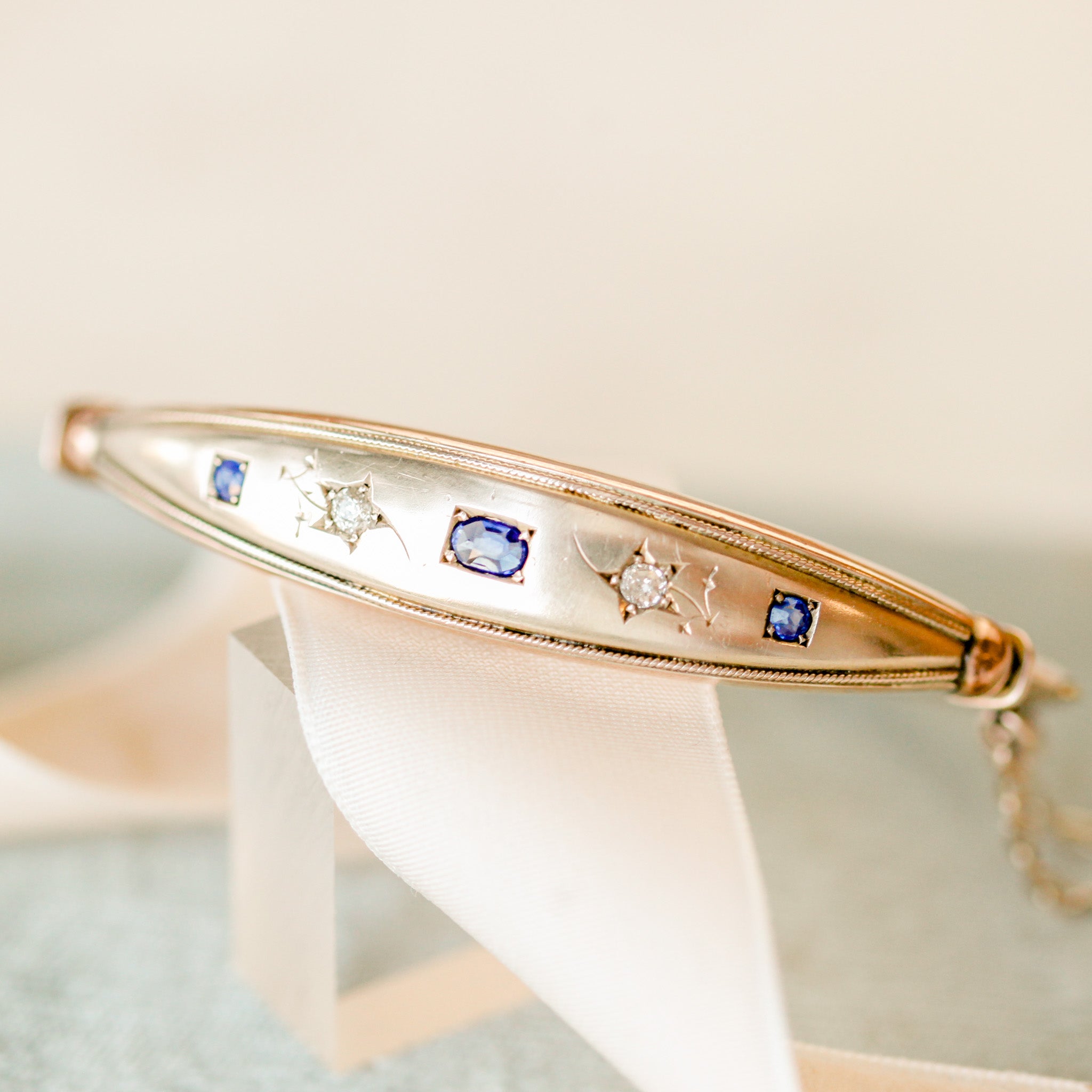 Ermelli Sapphire and Diamond Bangle