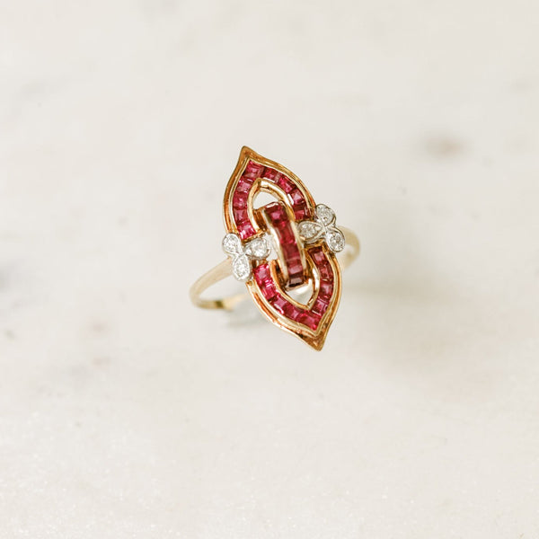 McQueen Ruby + Diamond Ring