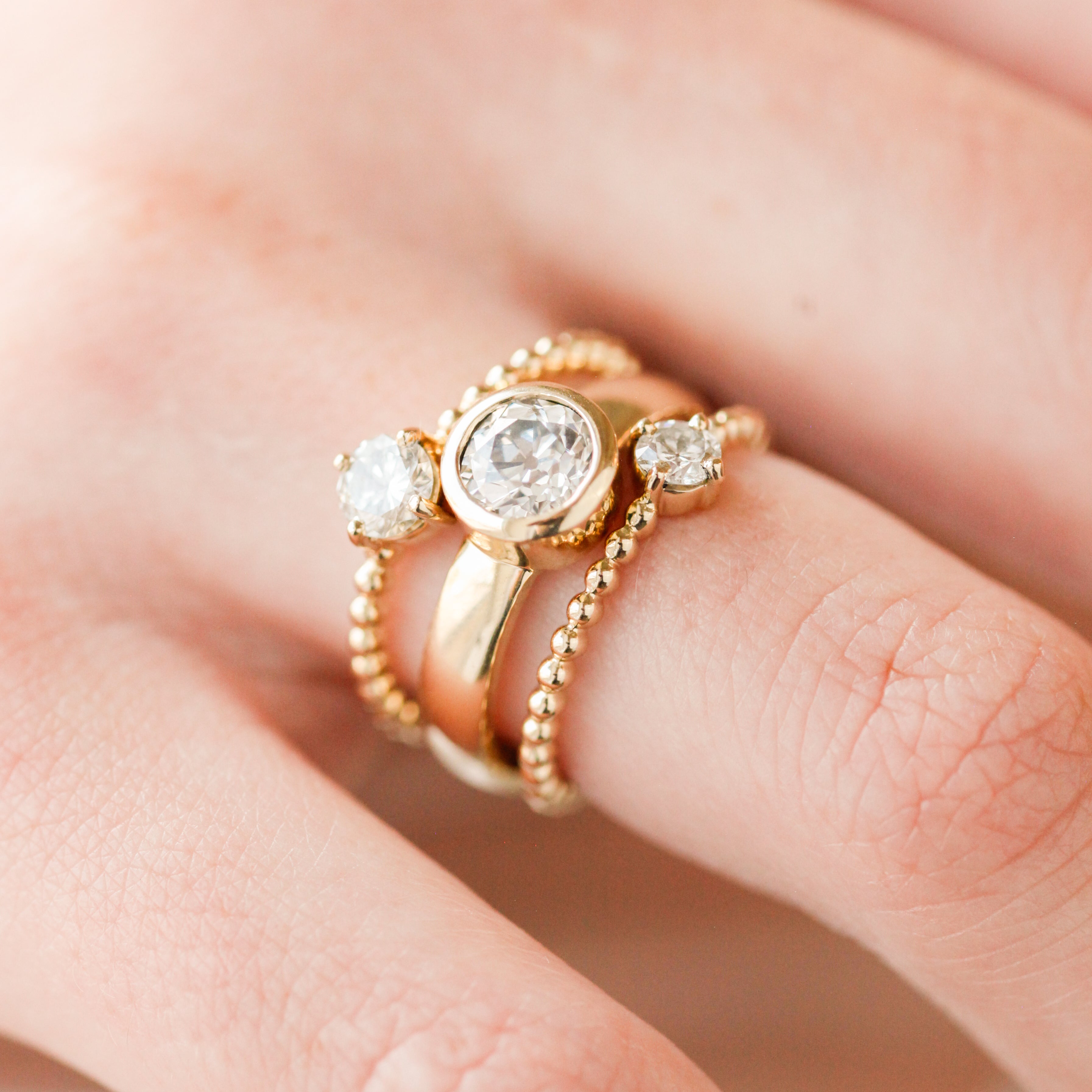 Modern Stackers from Heirloom Wedding Set