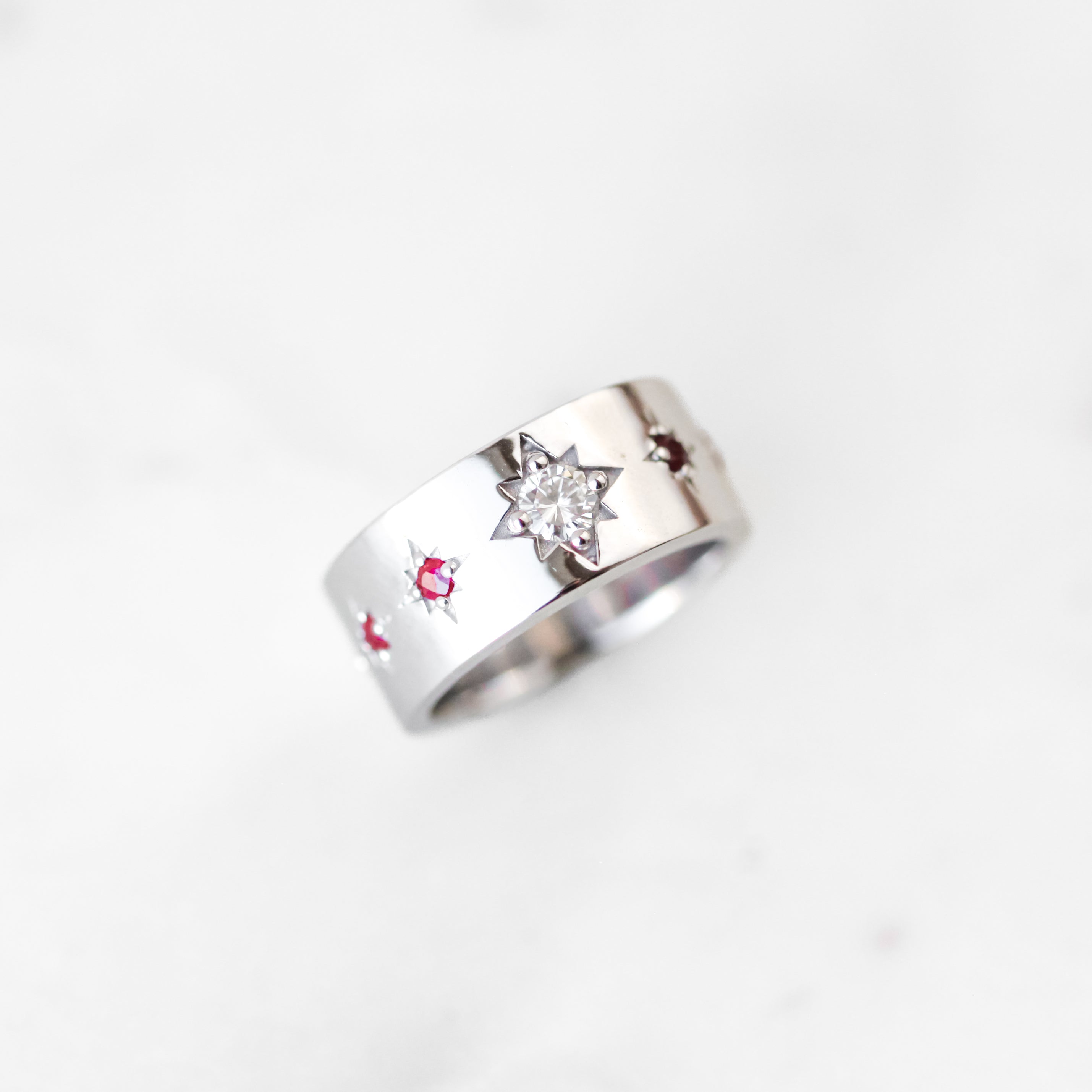 A Star-Set Band with Heirloom Gems