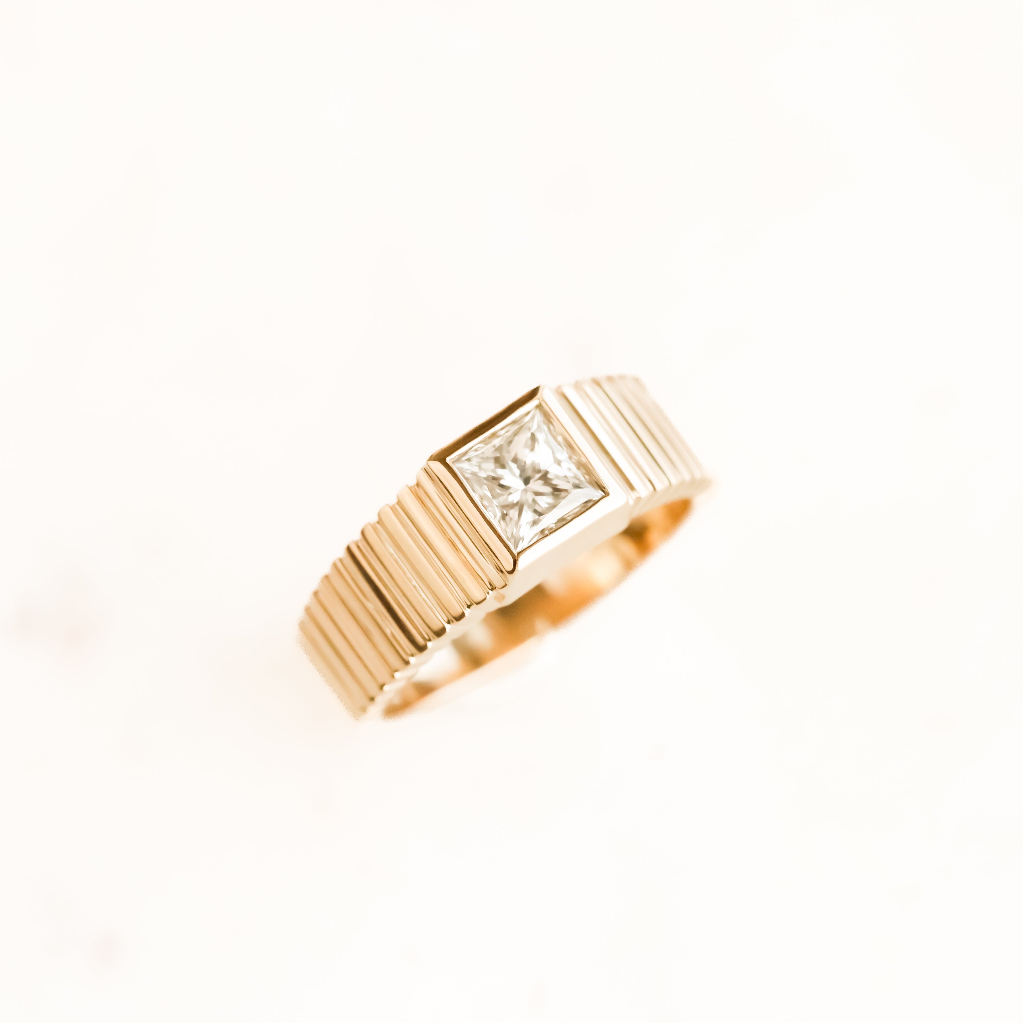 Princess Cut Diamond Statement from Single Earring
