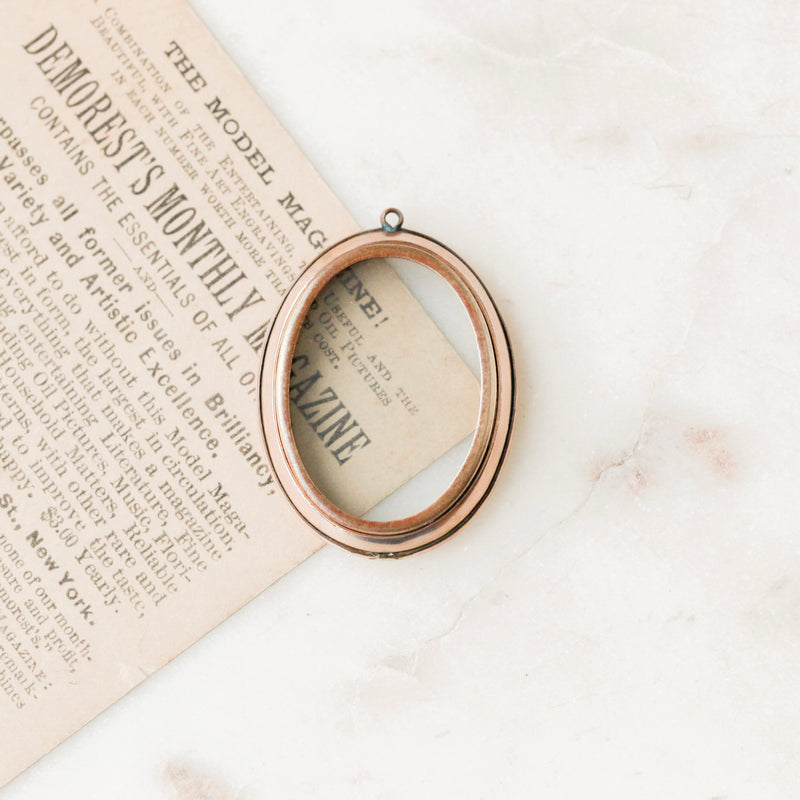 Victorian Double Glass Oval Locket