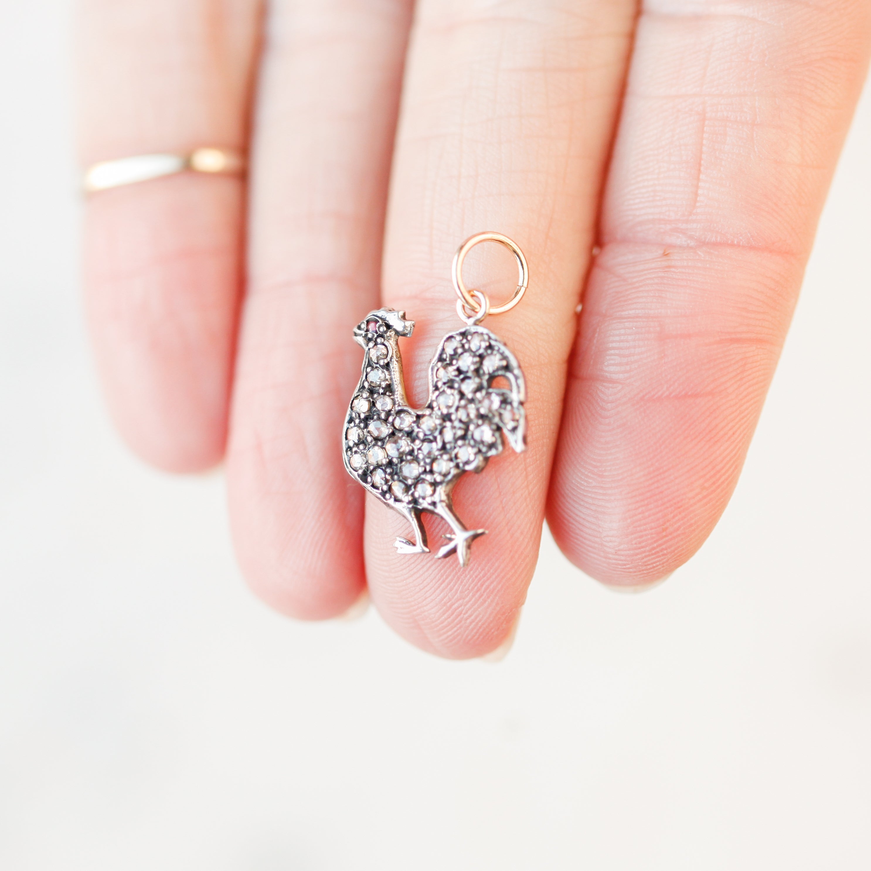 Diamond Rooster Pendant