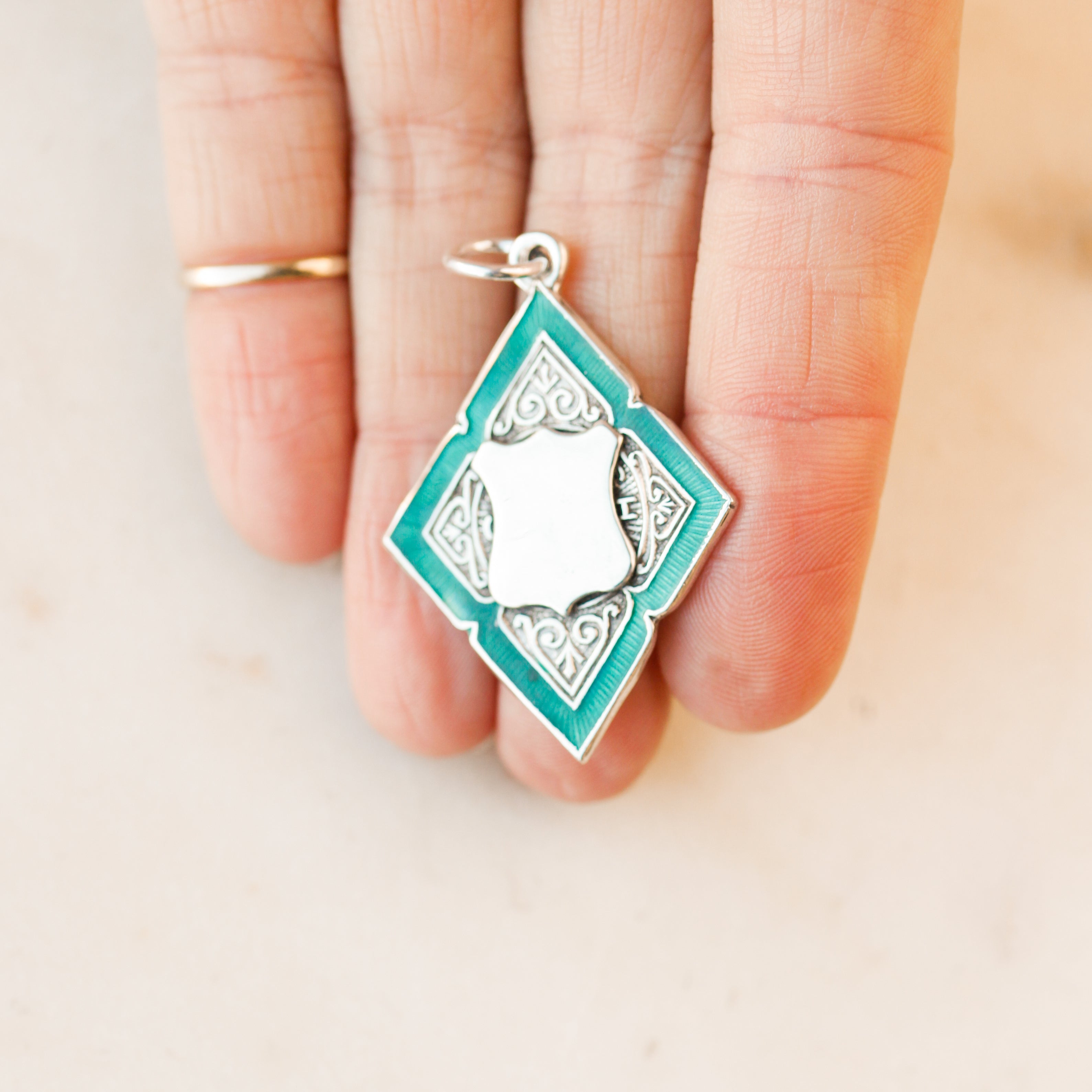 Emerald City Enameled Medallion