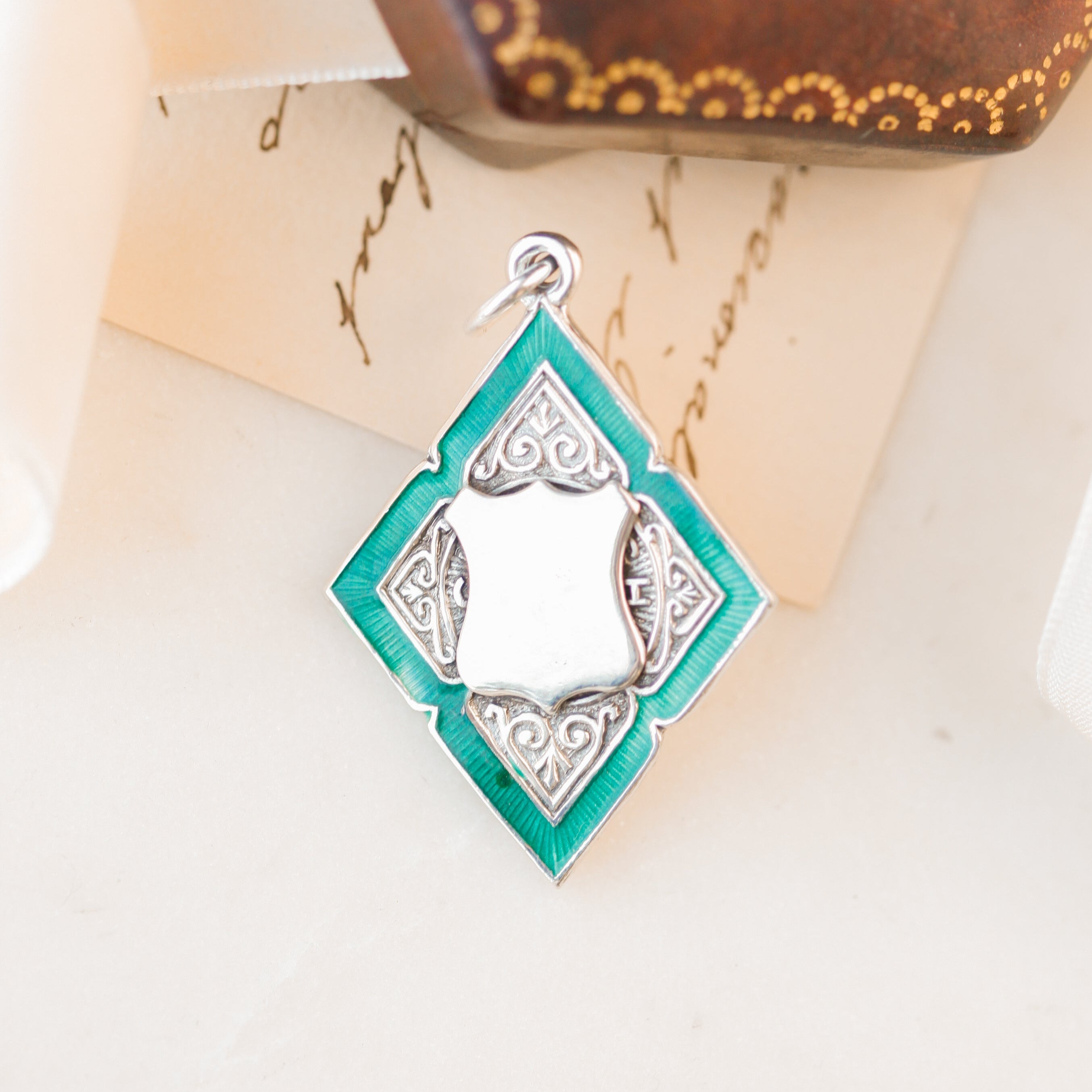 Emerald City Enameled Medallion