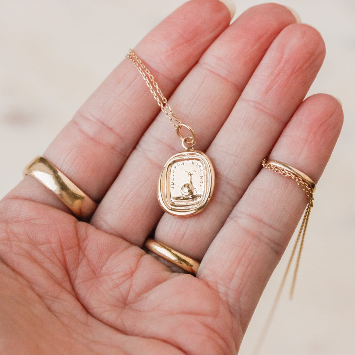 "Always at Home" Gold Charm