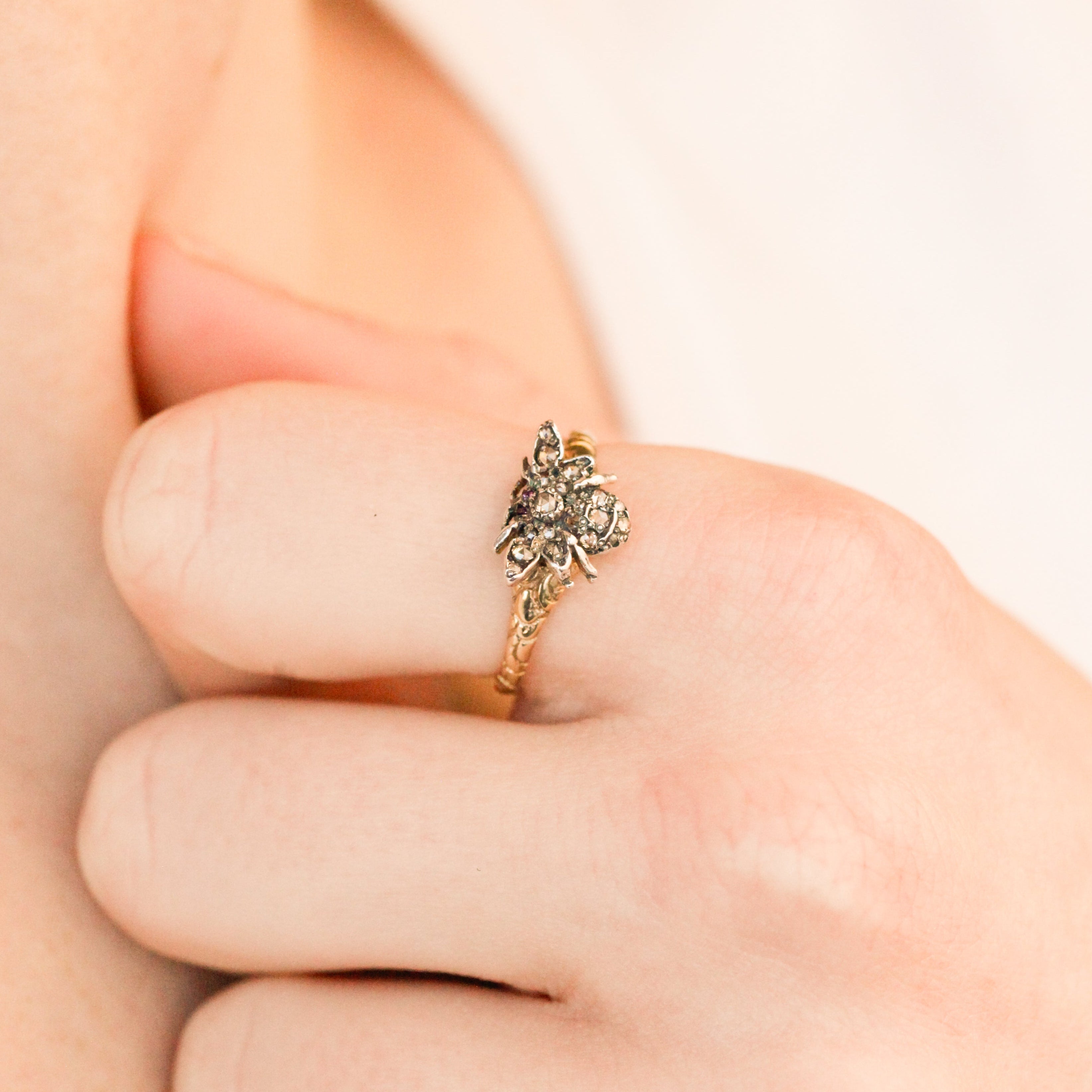 Diamond Bumble Bee Ring