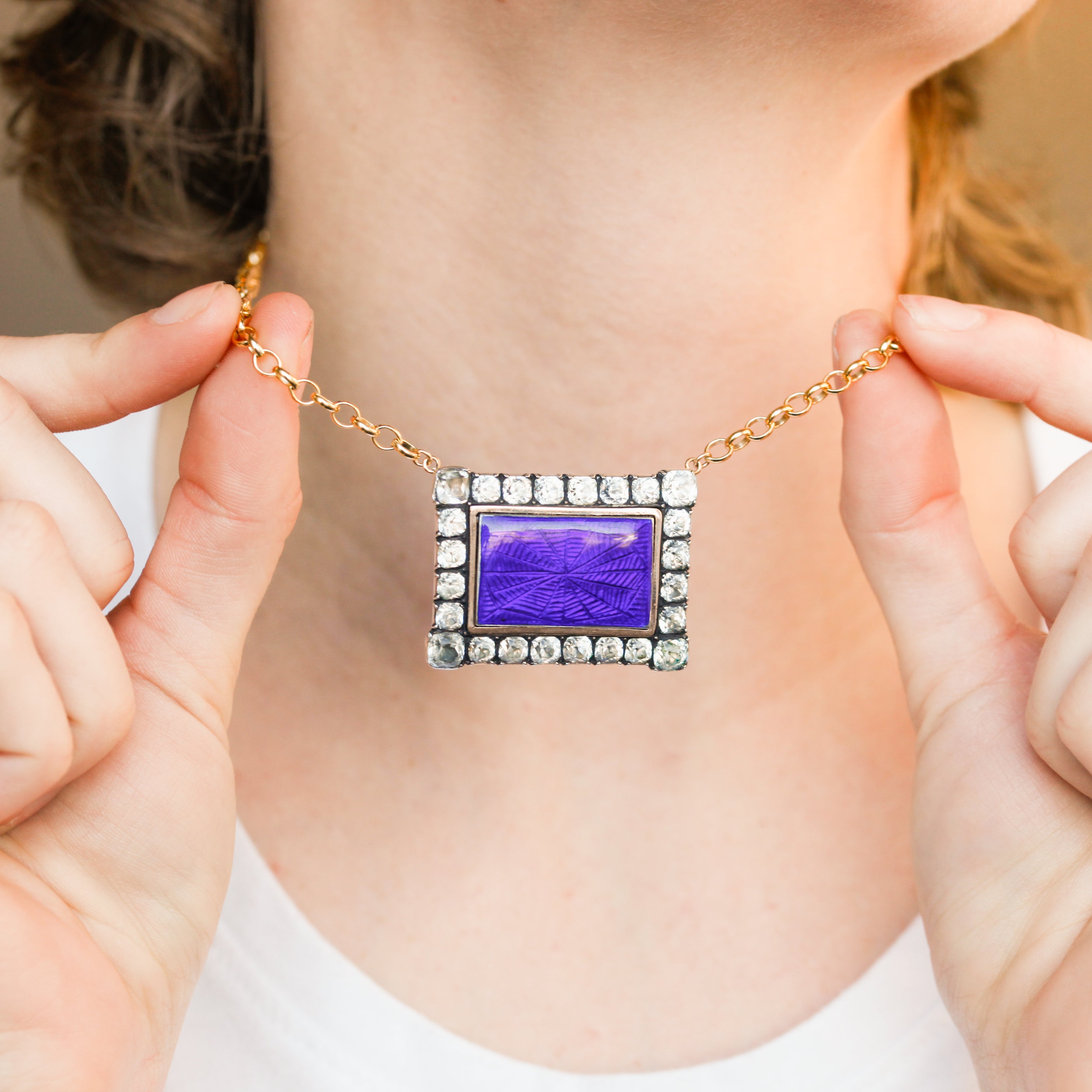 Francie Enameled Necklace