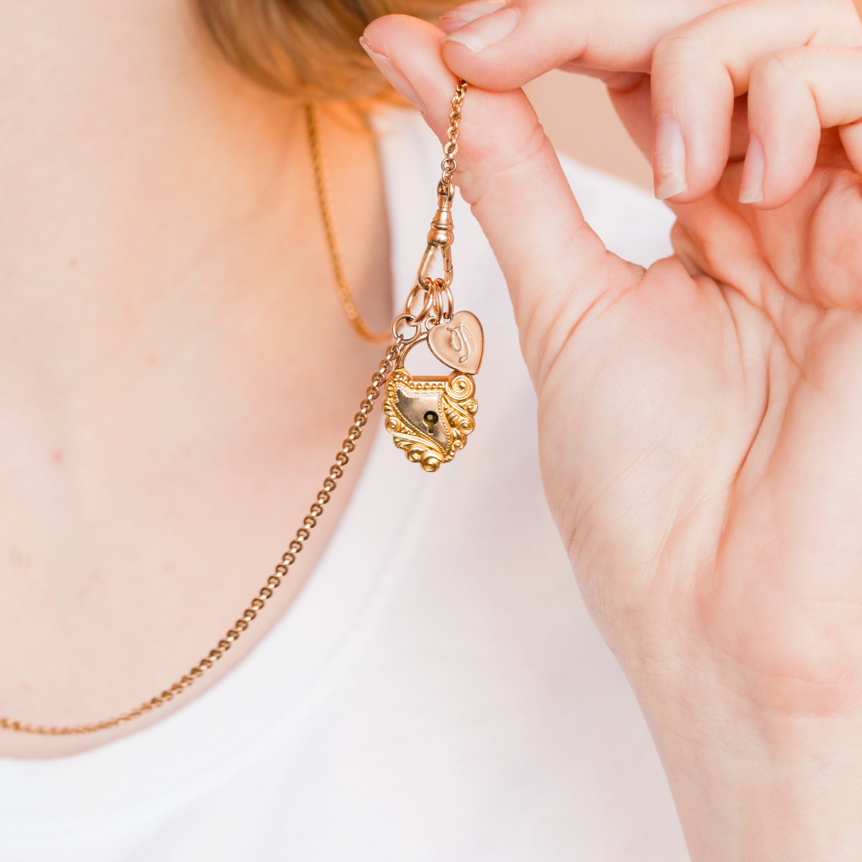 Heart Initial Charms