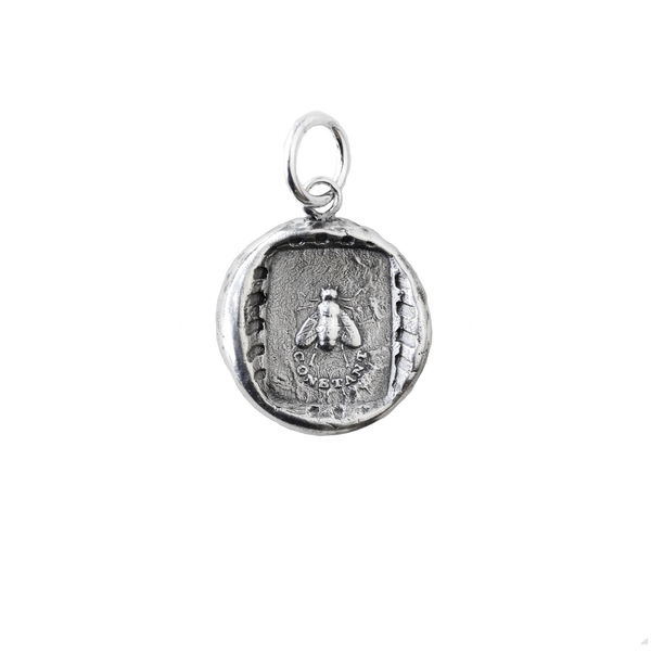 "Bee Constant" Silver Charm