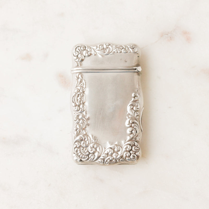 Victorian Silver Vest Case with Hidden Frame