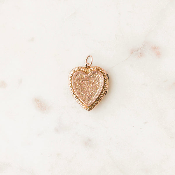 Victorian Engraved Heart Locket