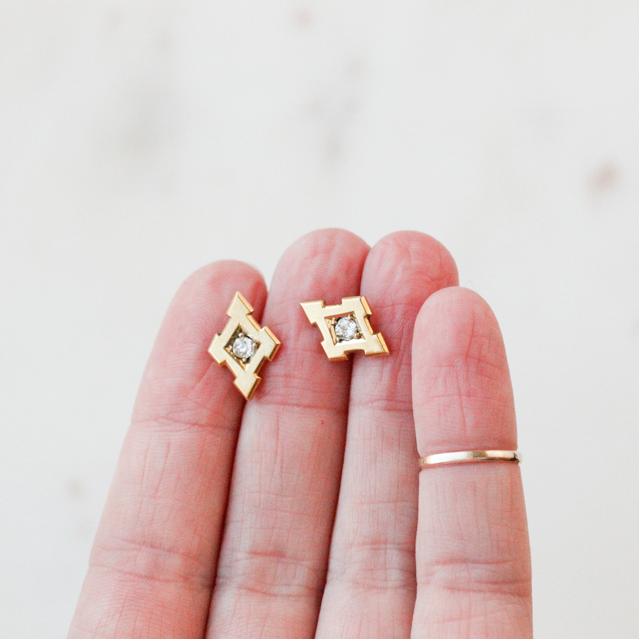 Rosie Old Mine Cut Diamond Earrings
