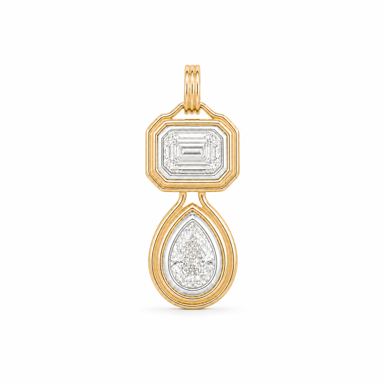 Duo Celene Pendant with Diamonds