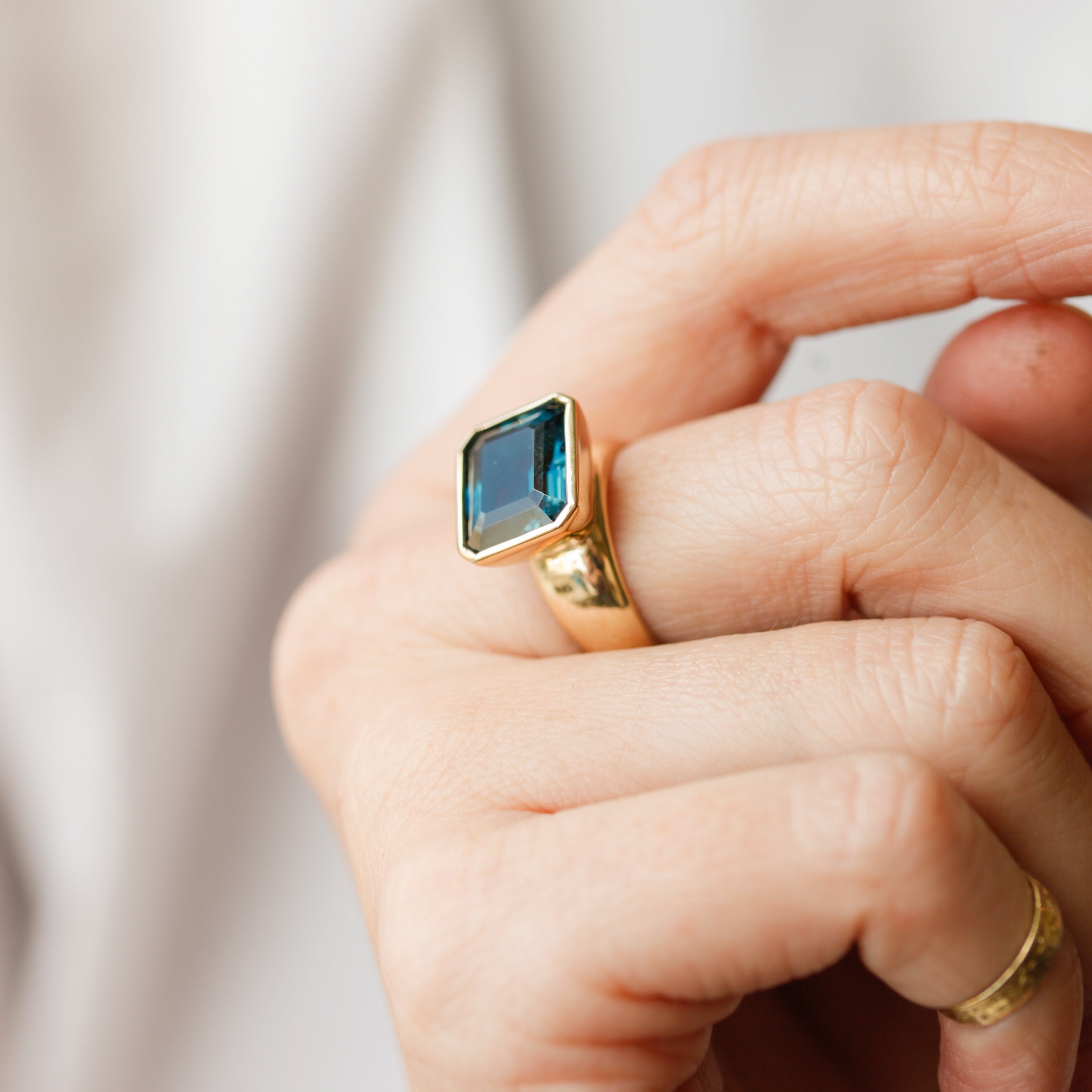 London Blue Topaz in Empire Setting