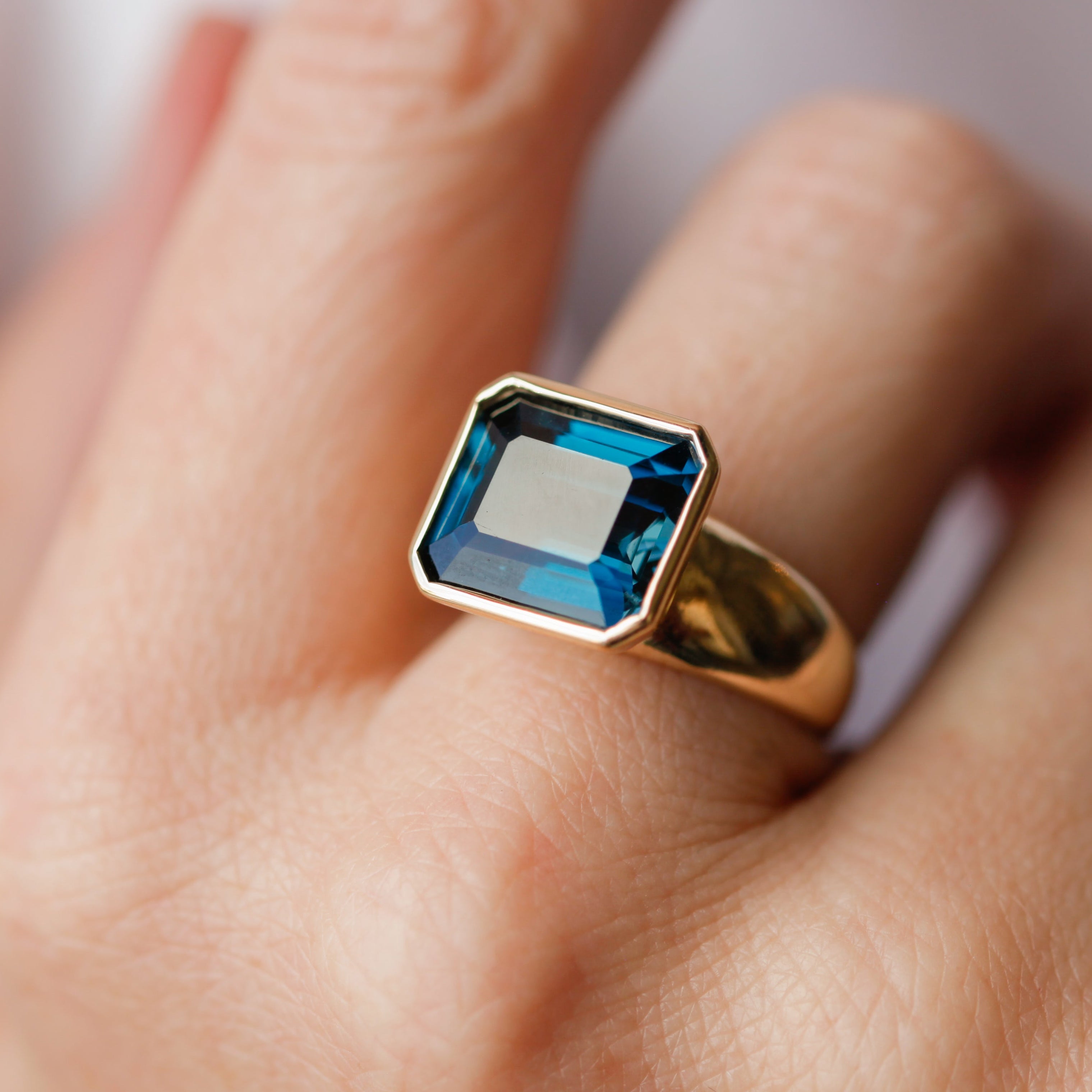 London Blue Topaz in Empire Setting