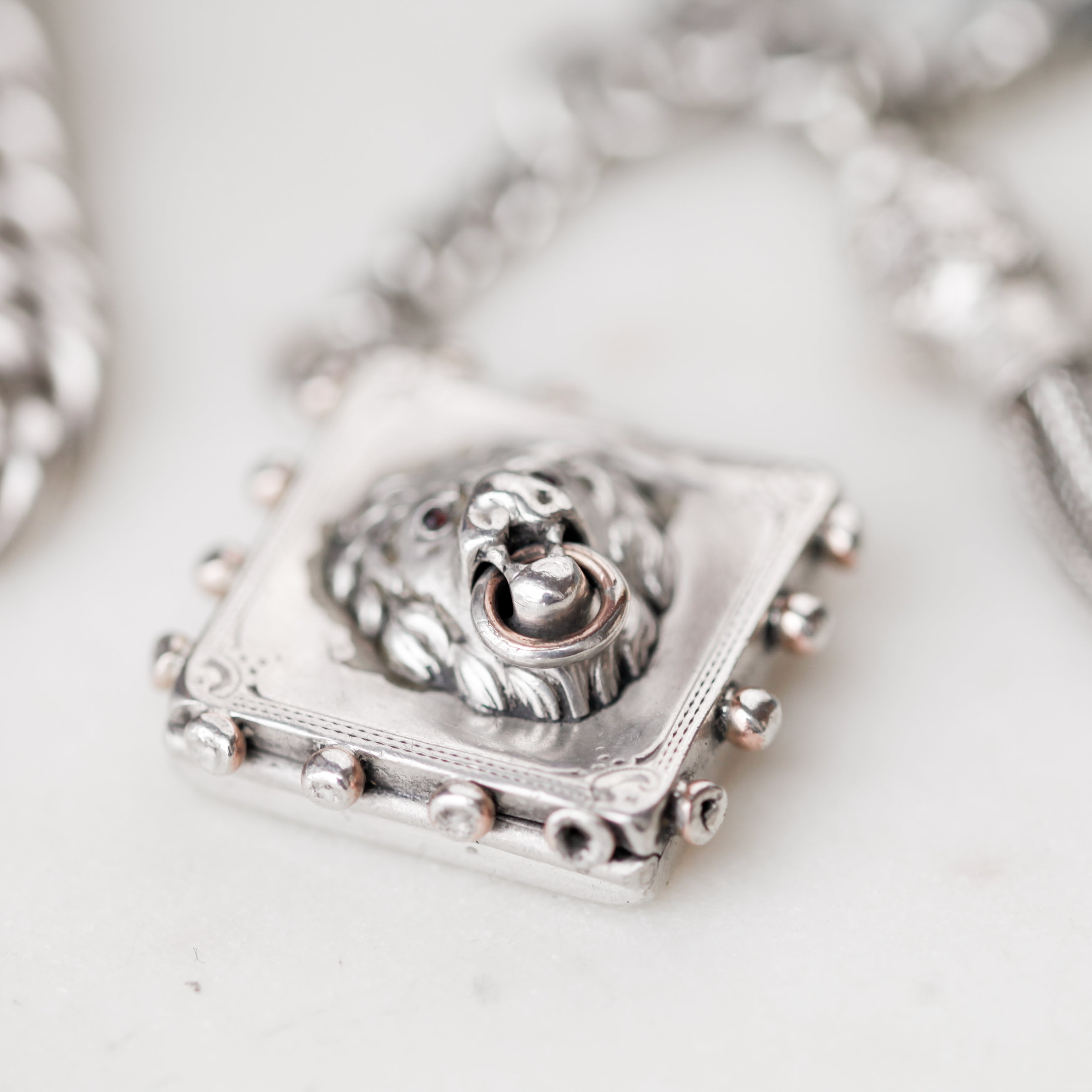 Victorian Lion Locket + Toggle