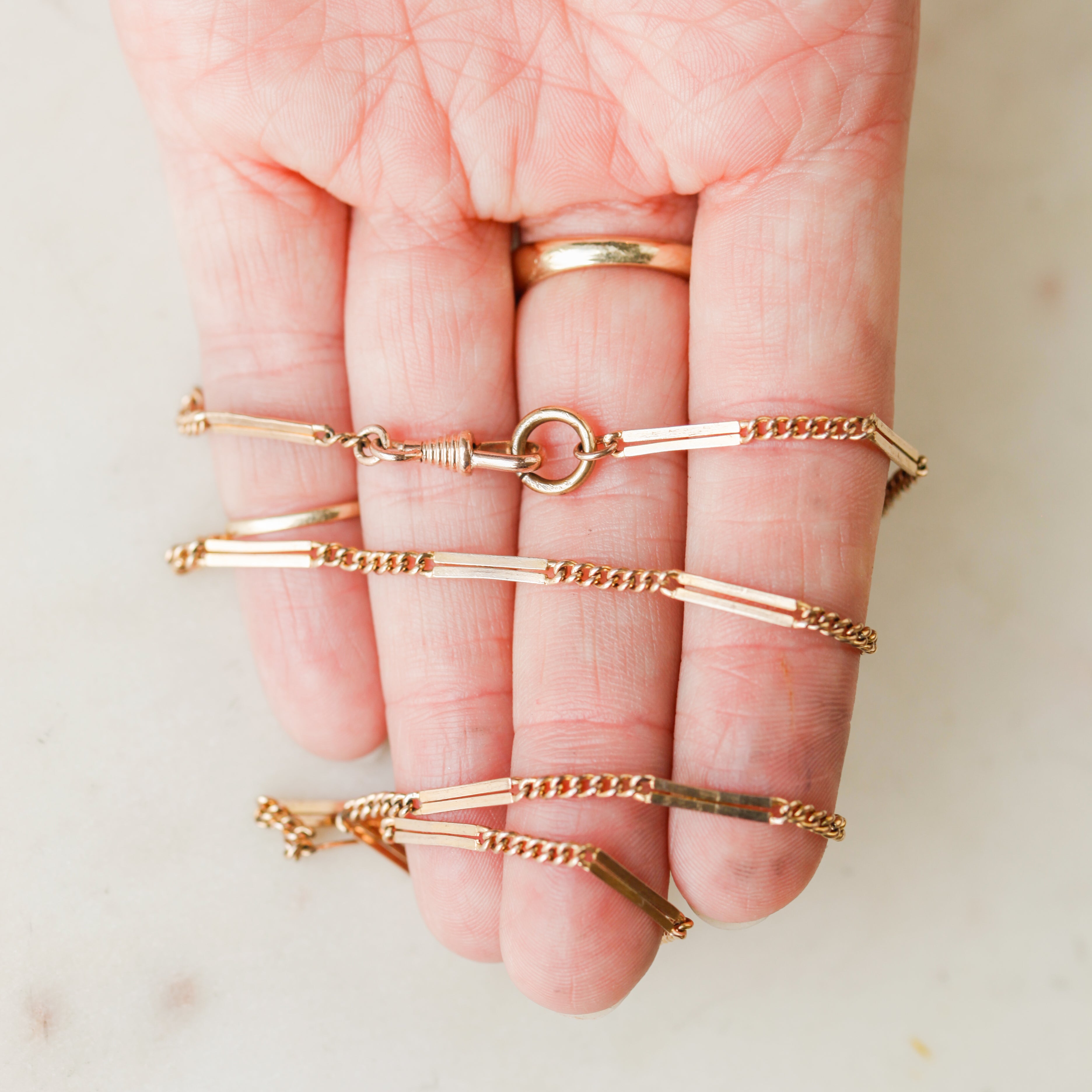 Lena Link Necklace with Swivel Fob