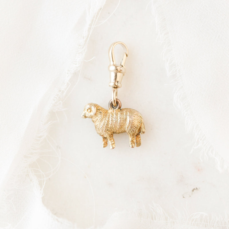 Solid Gold Sheep Charm