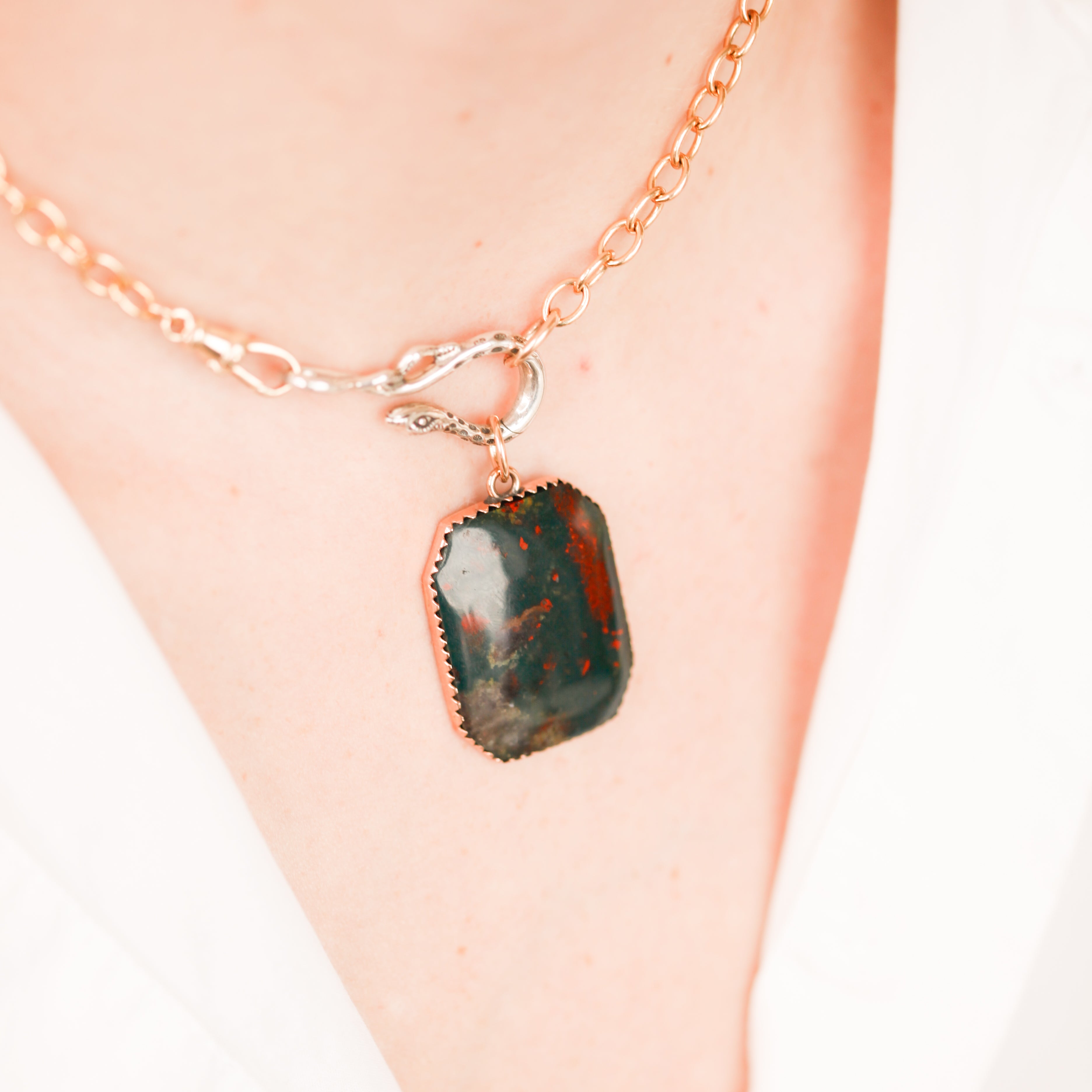 Victorian Cabochon Bloodstone Pendant