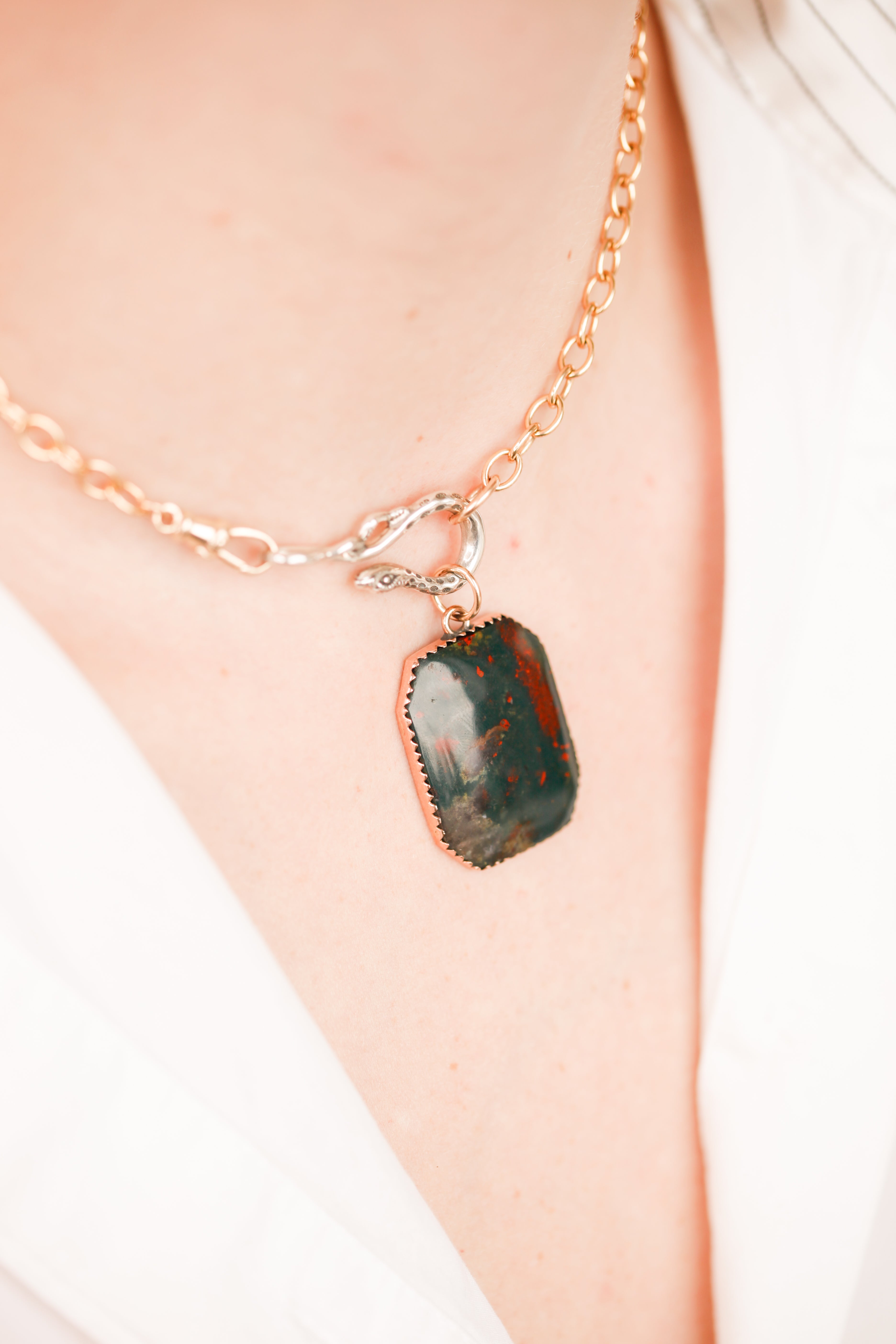 Victorian Cabochon Bloodstone Pendant