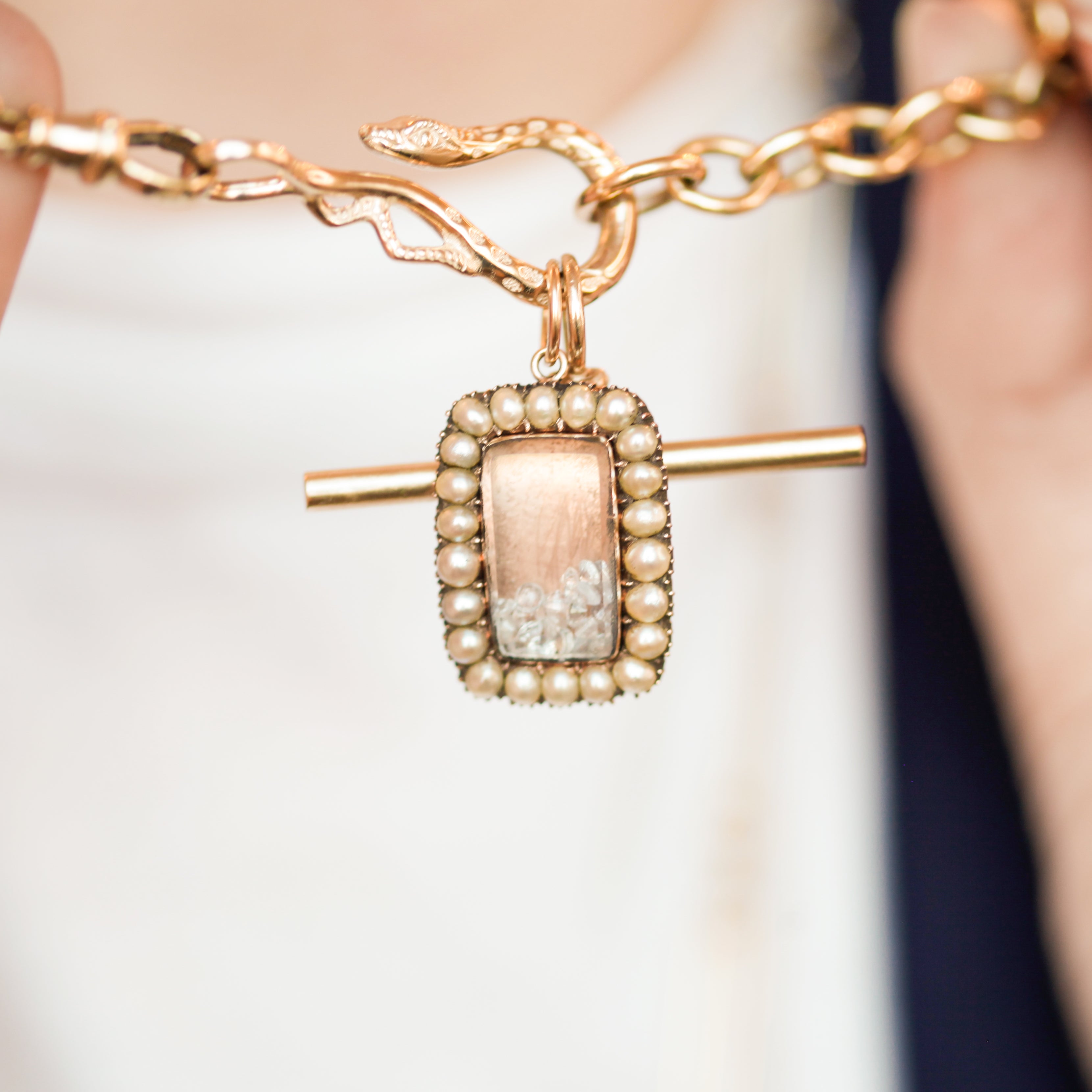 Fiona Pearl Sapphire Gem Pendant