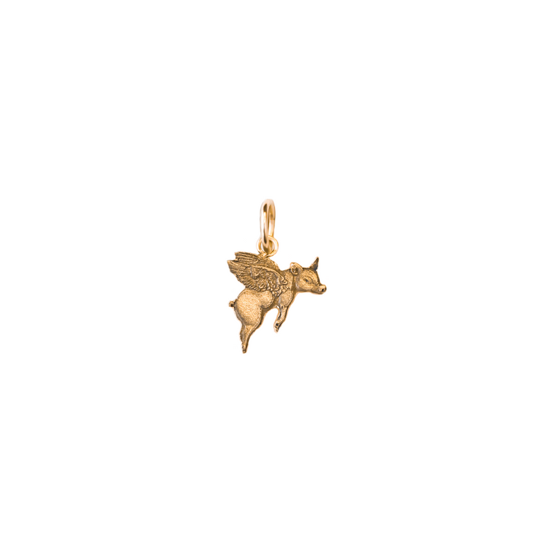 "Impossible Pig" Gold Charm