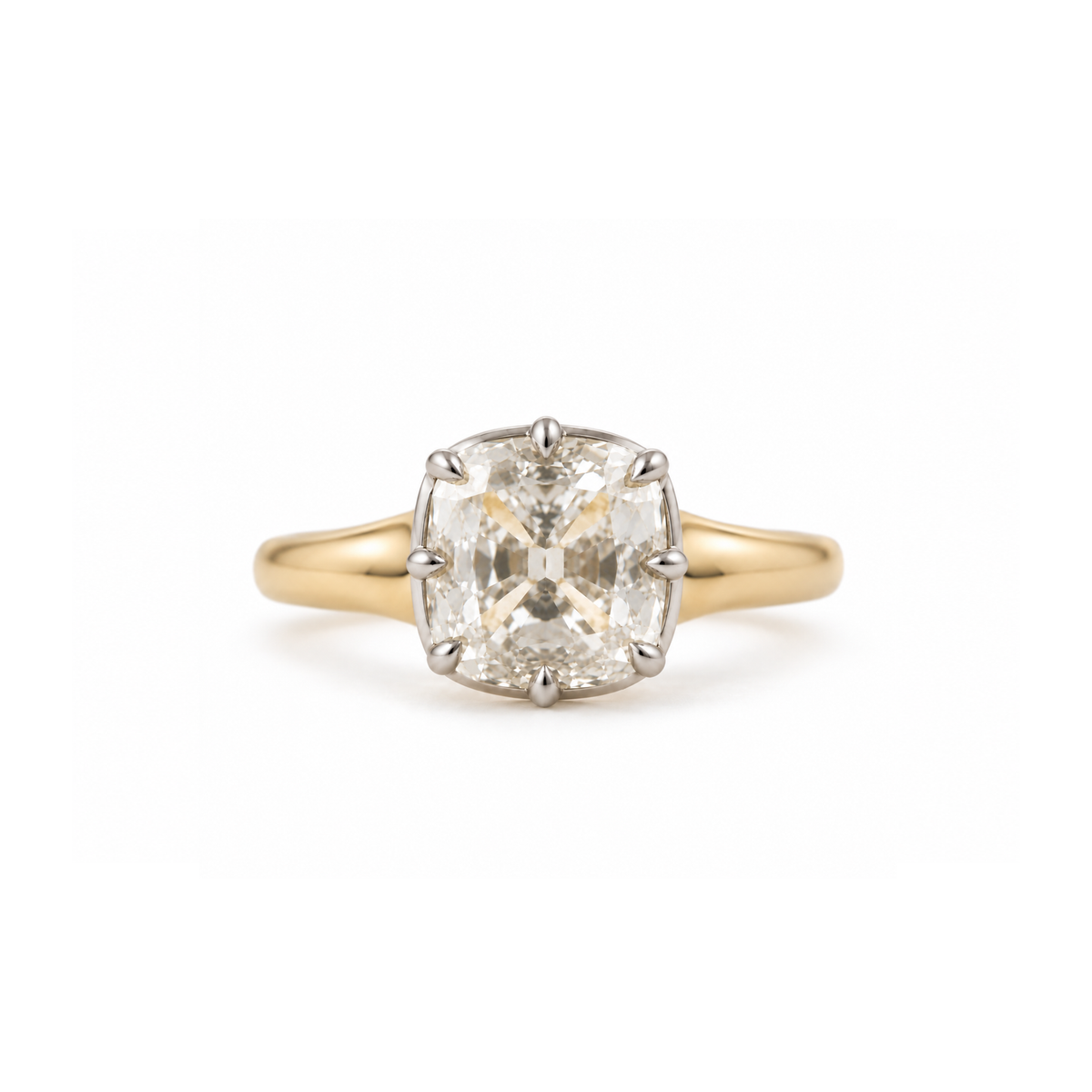 Antique Cushion Diamond in Georgette Setting