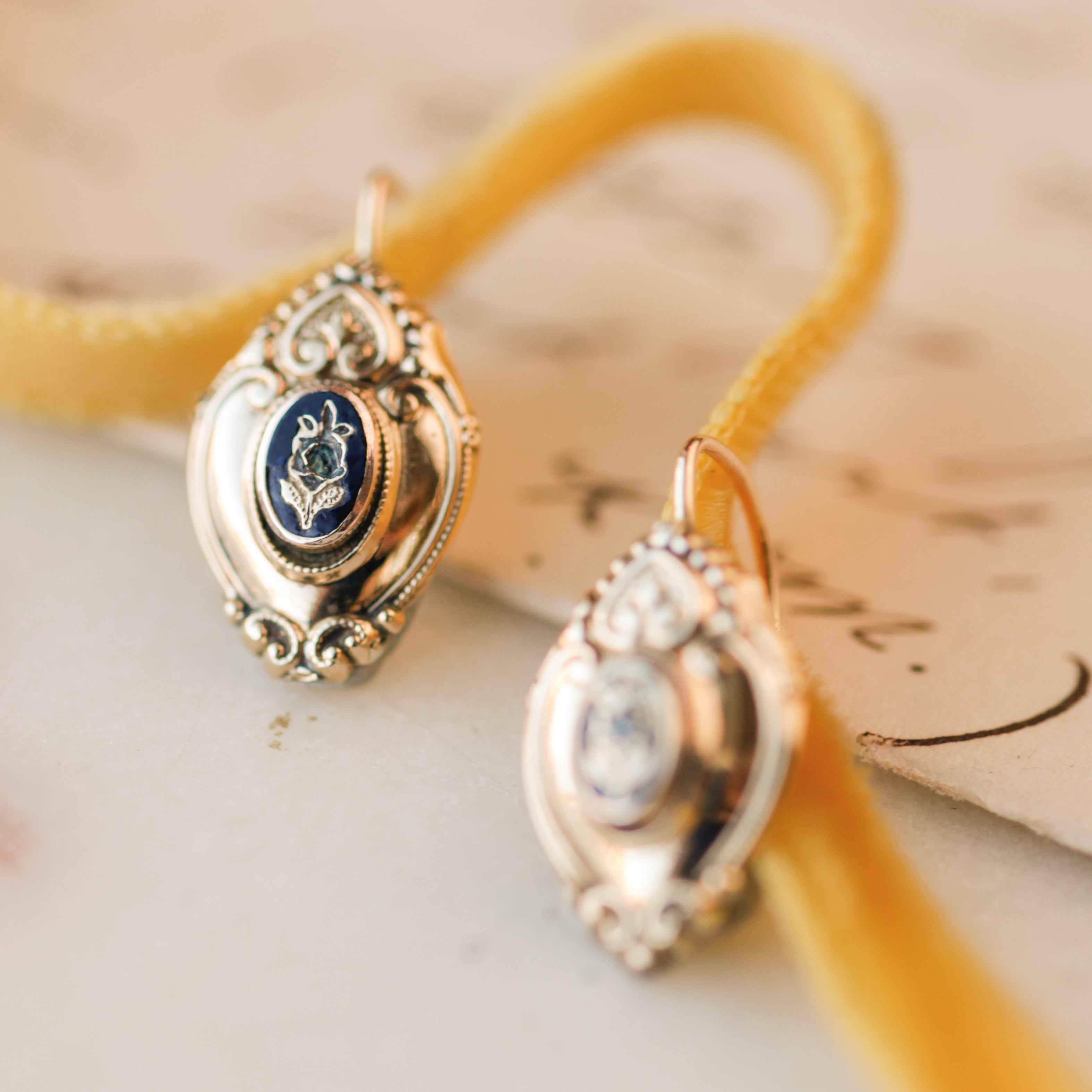 Gold Victorian Earrings