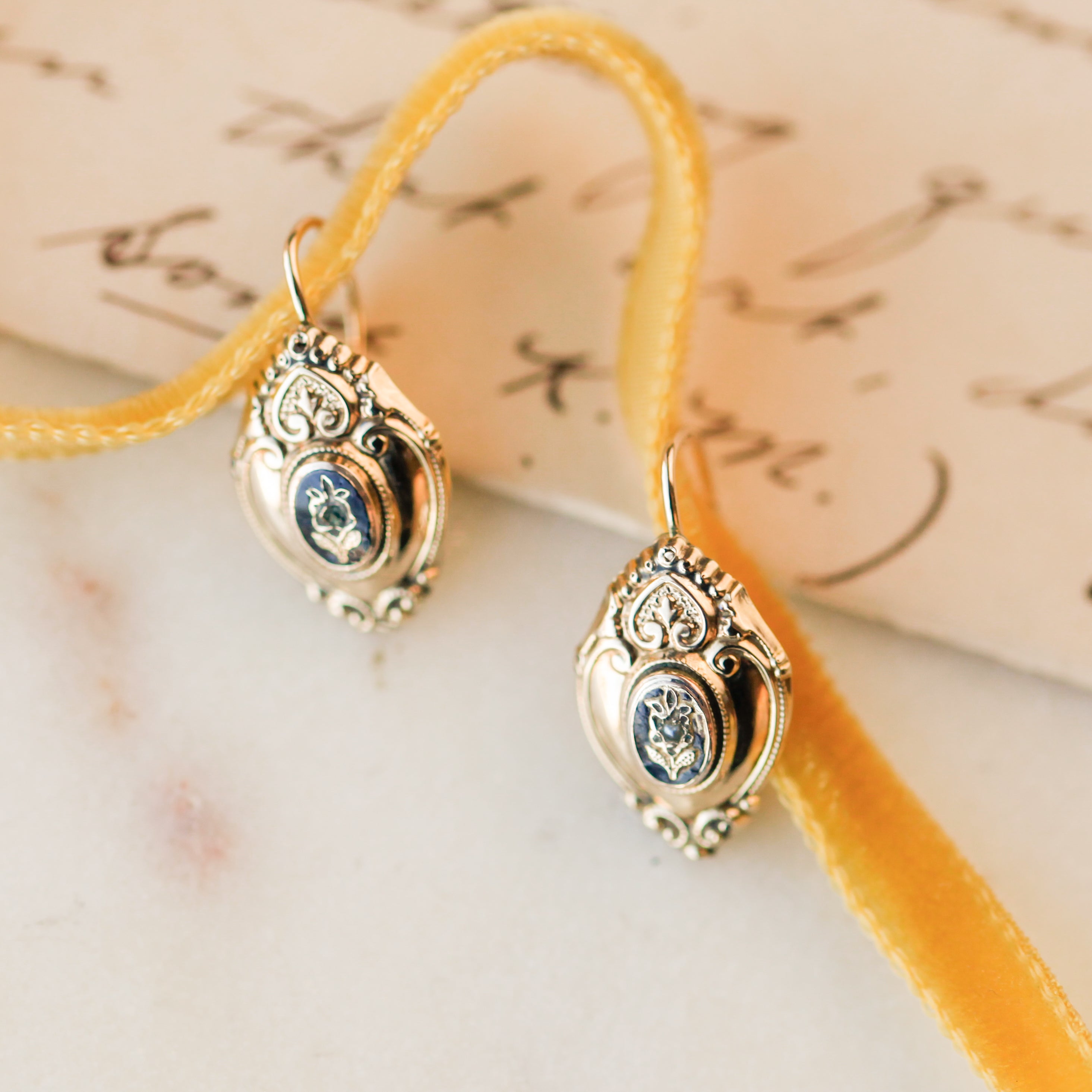 Gold Victorian Earrings