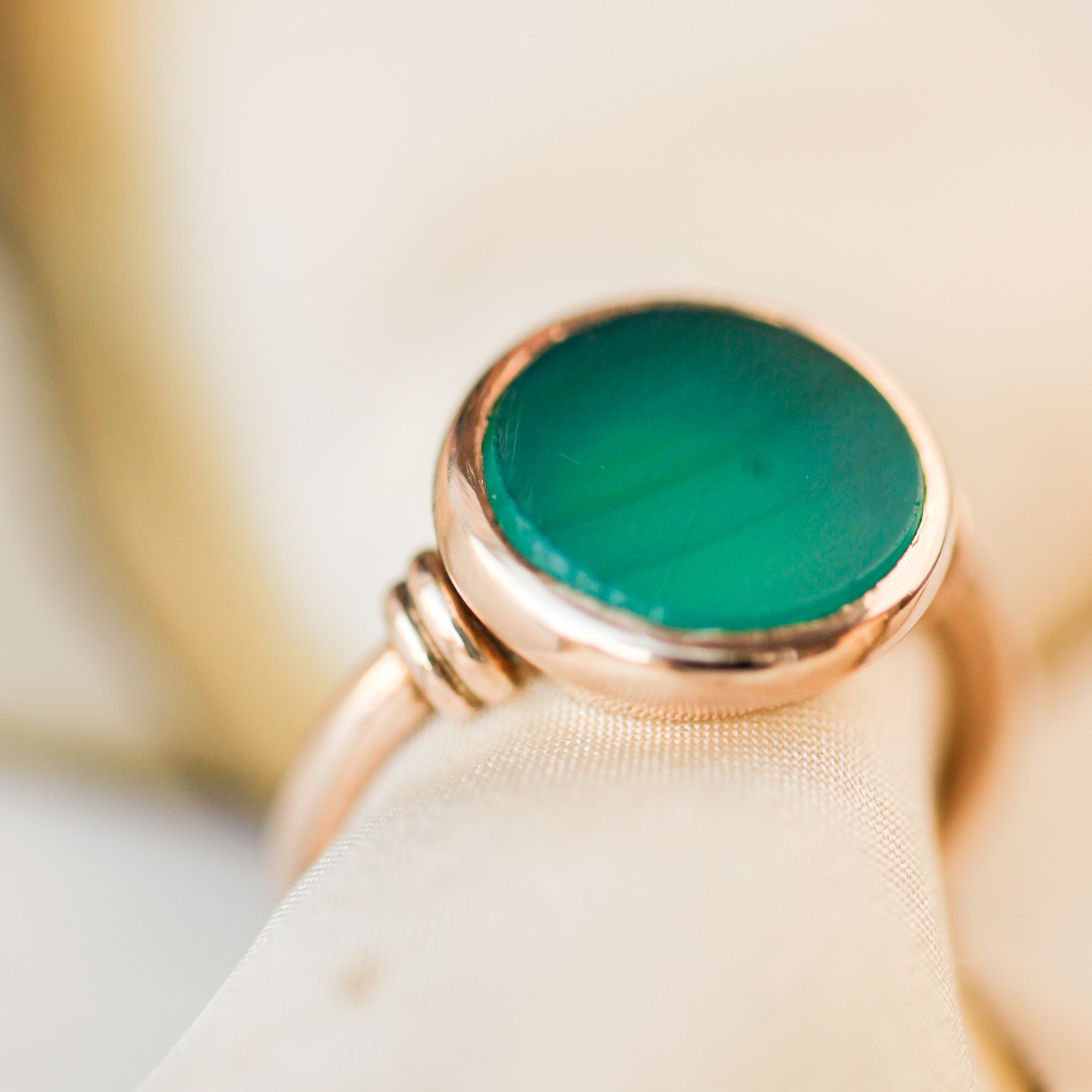 Green Chrysoprase Ring