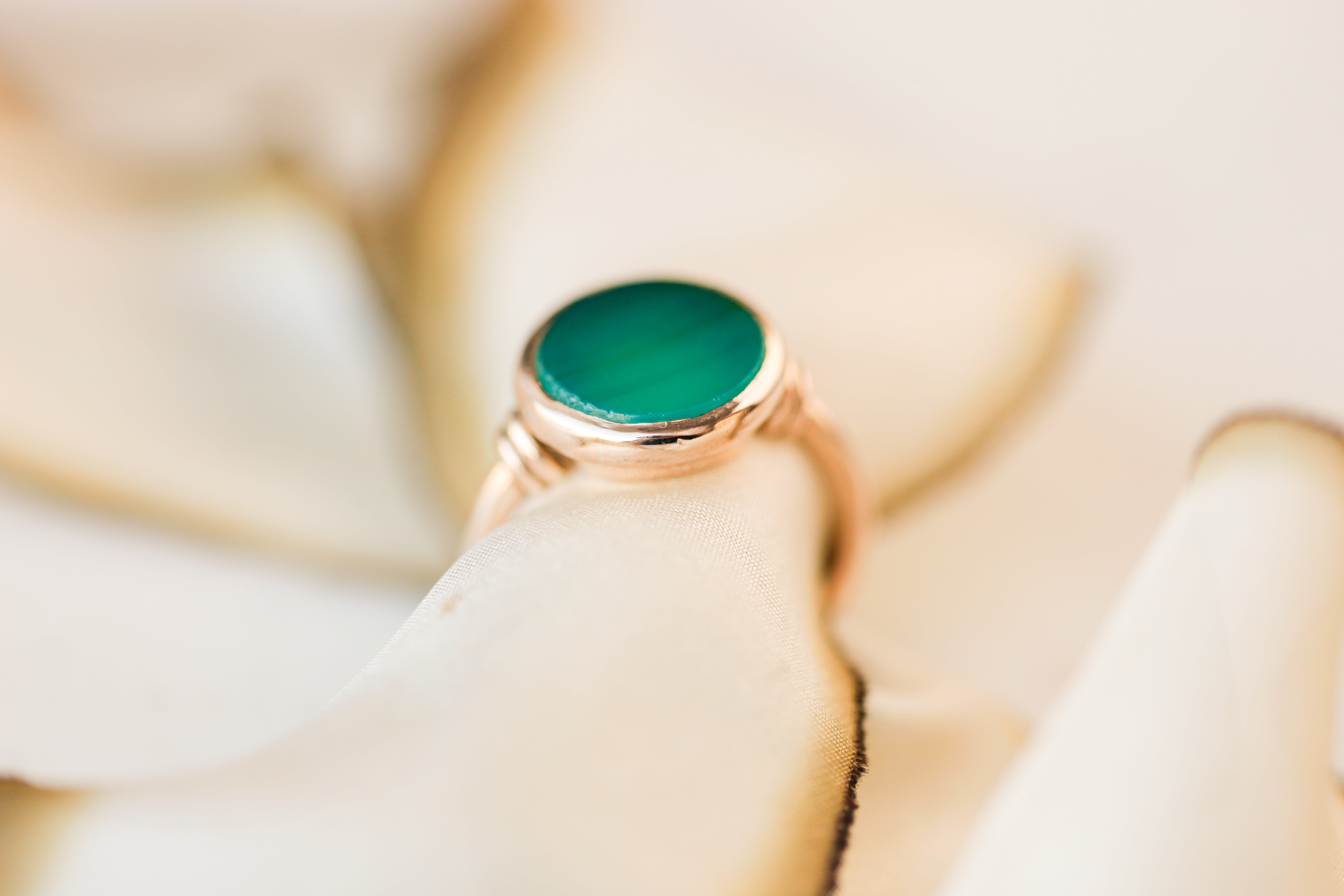 Green Chrysoprase Ring