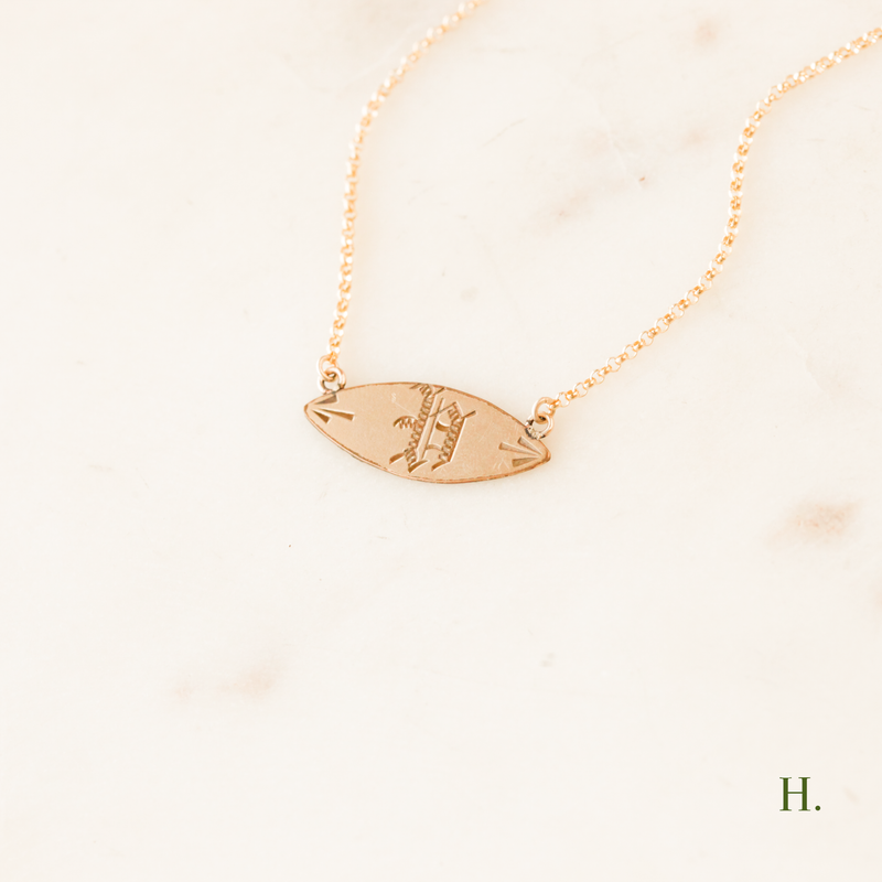 Victorian Engraved Initial Pendants