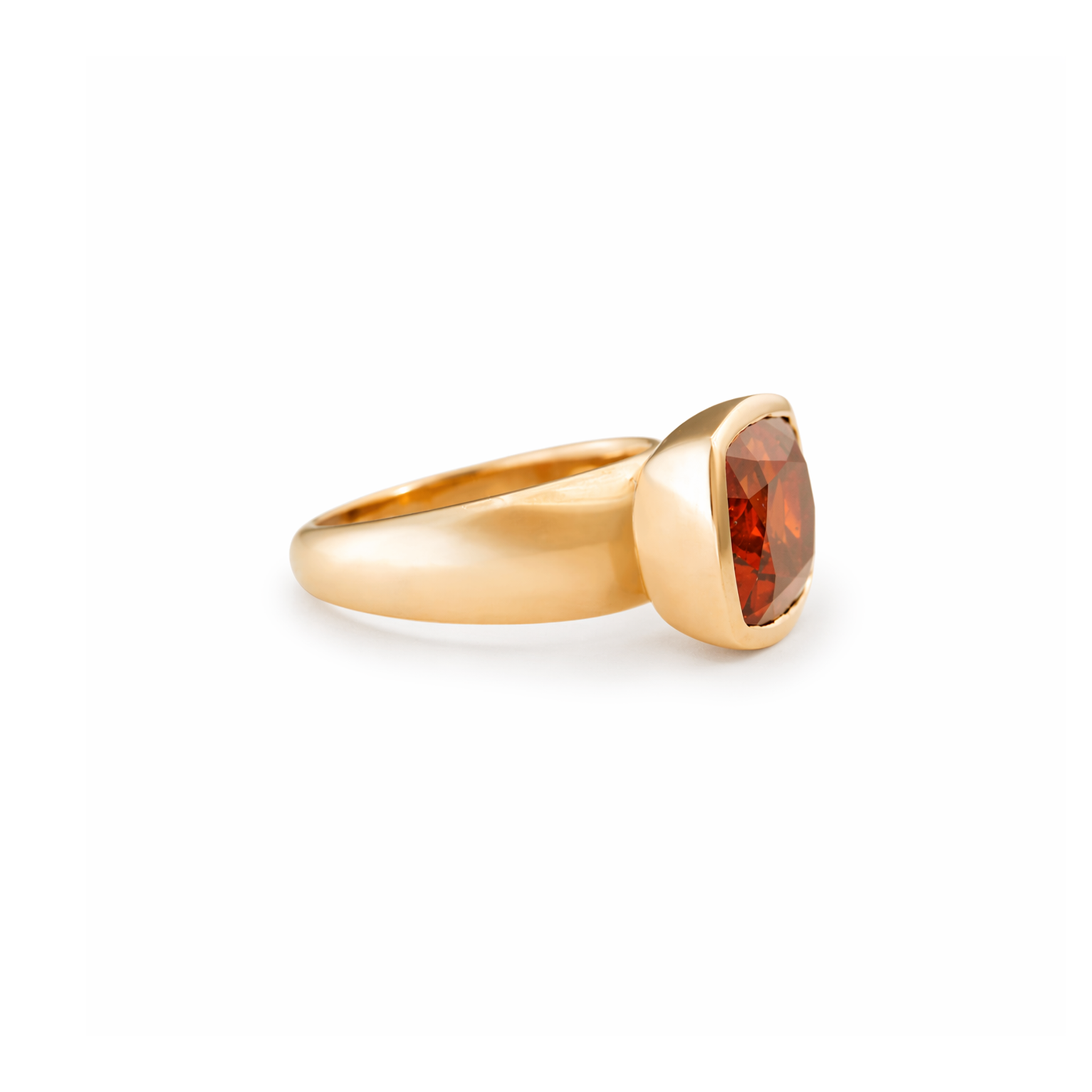Hessonite Garnet in Empire Setting