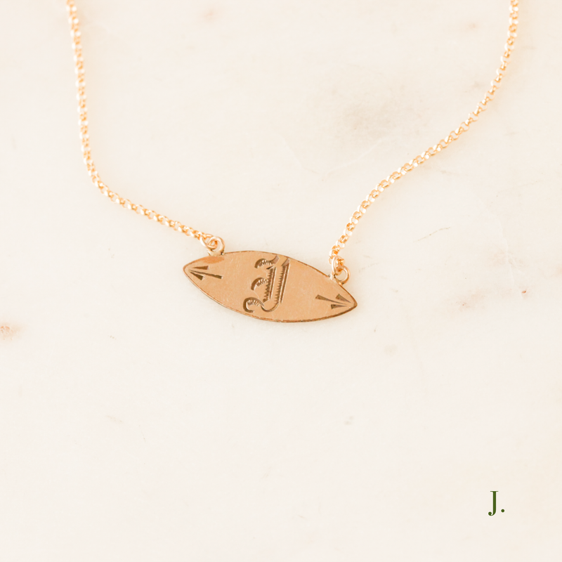 Victorian Engraved Initial Pendants
