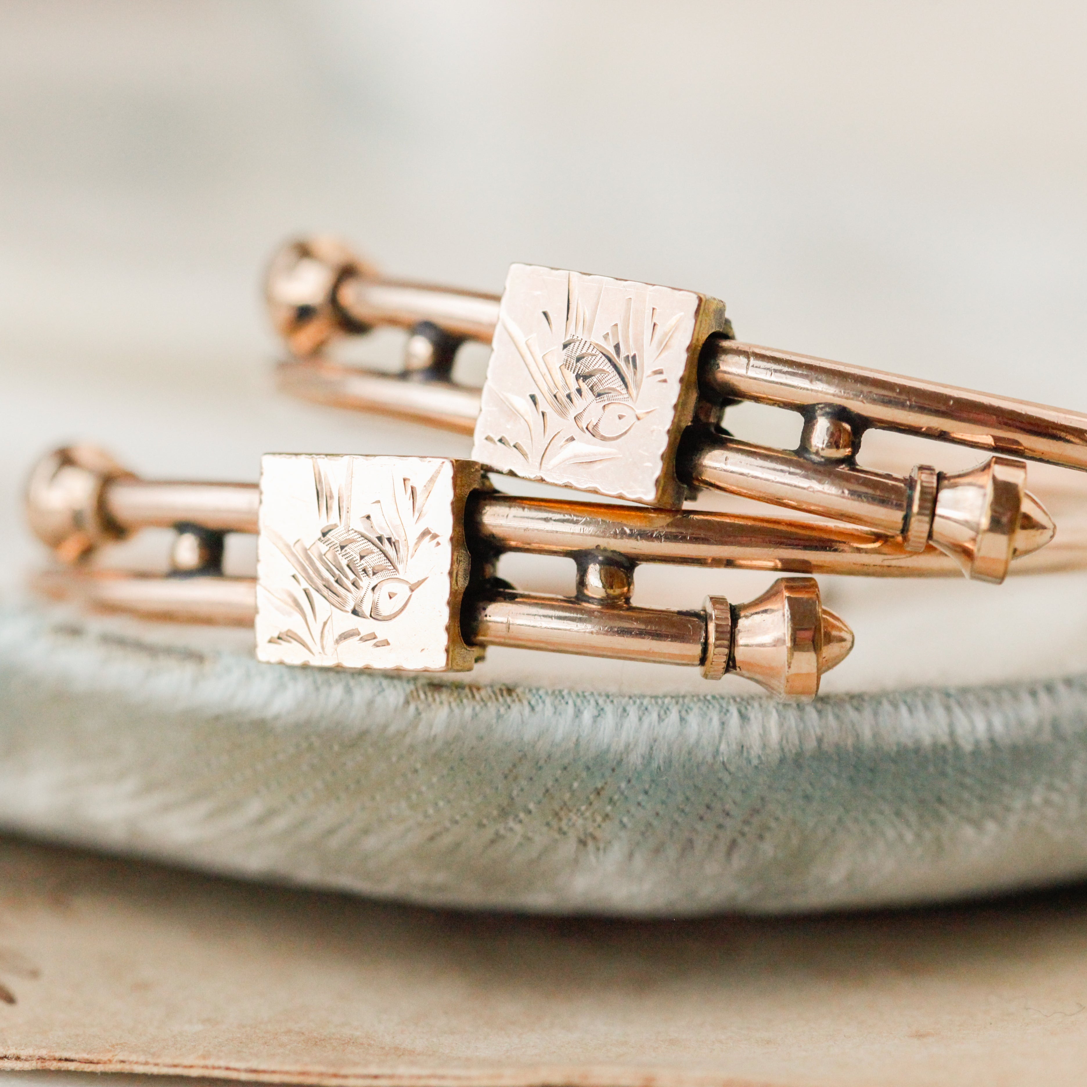 Matching Bird Engagement Bracelets