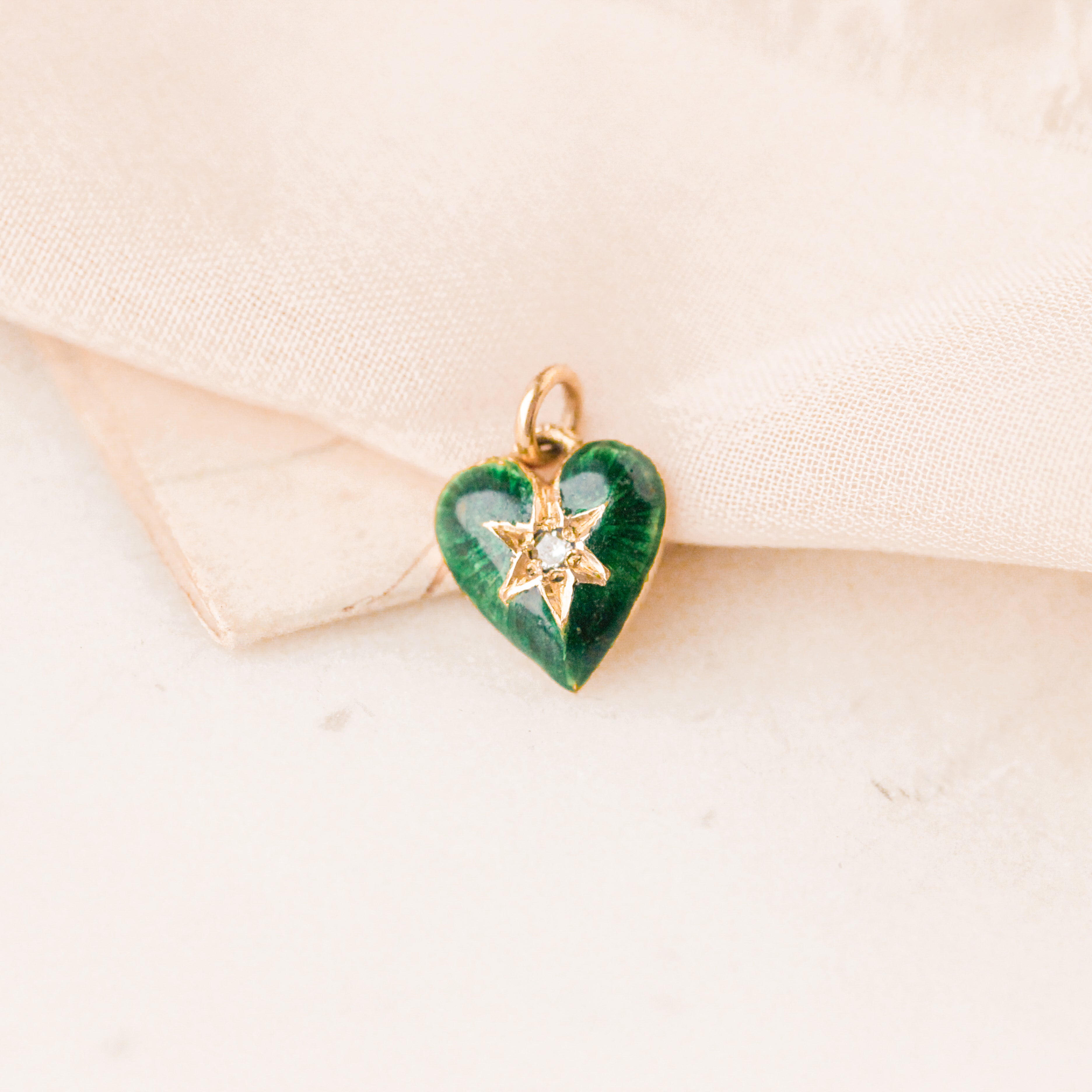 Hana Enamel Heart Charm