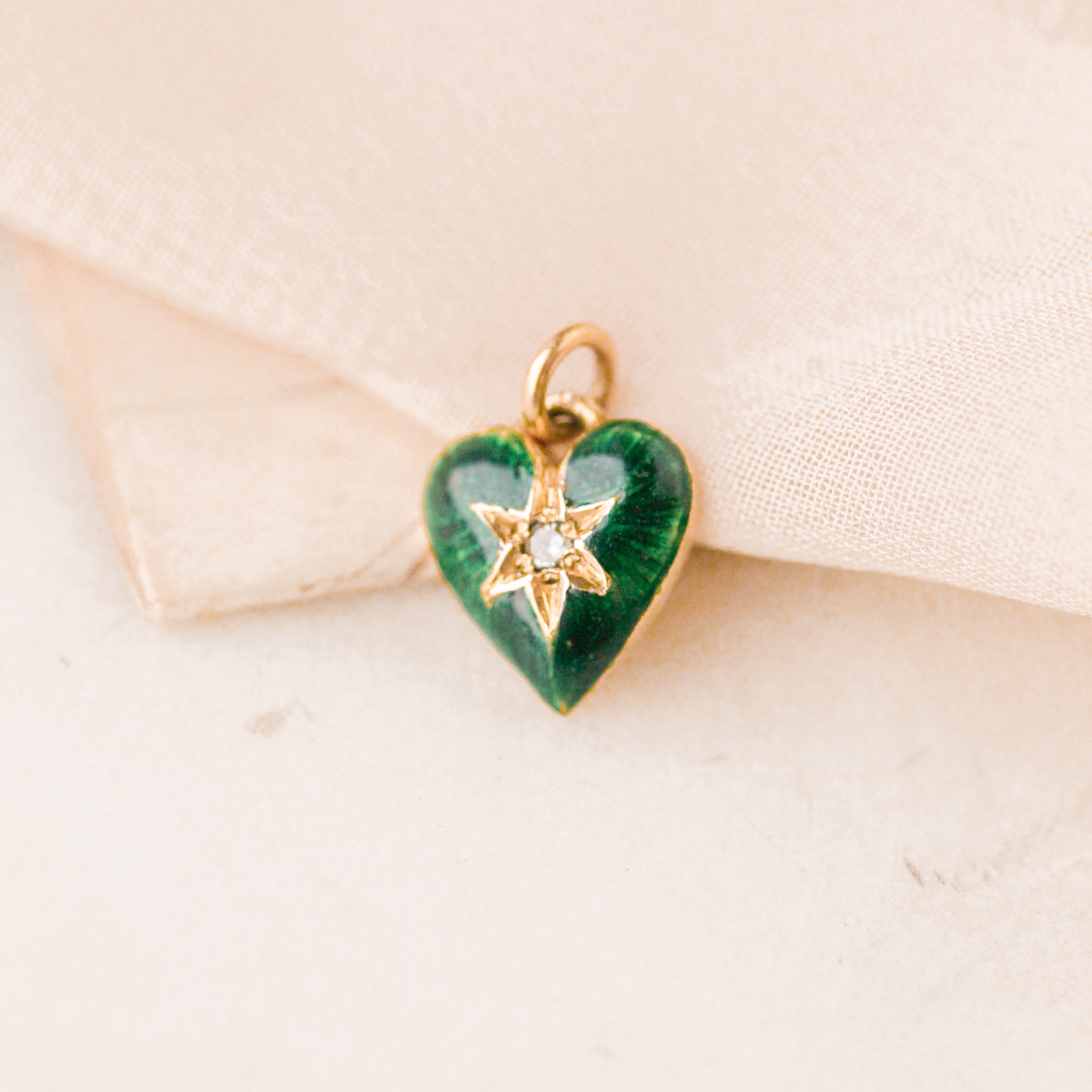 Hana Enamel Heart Charm