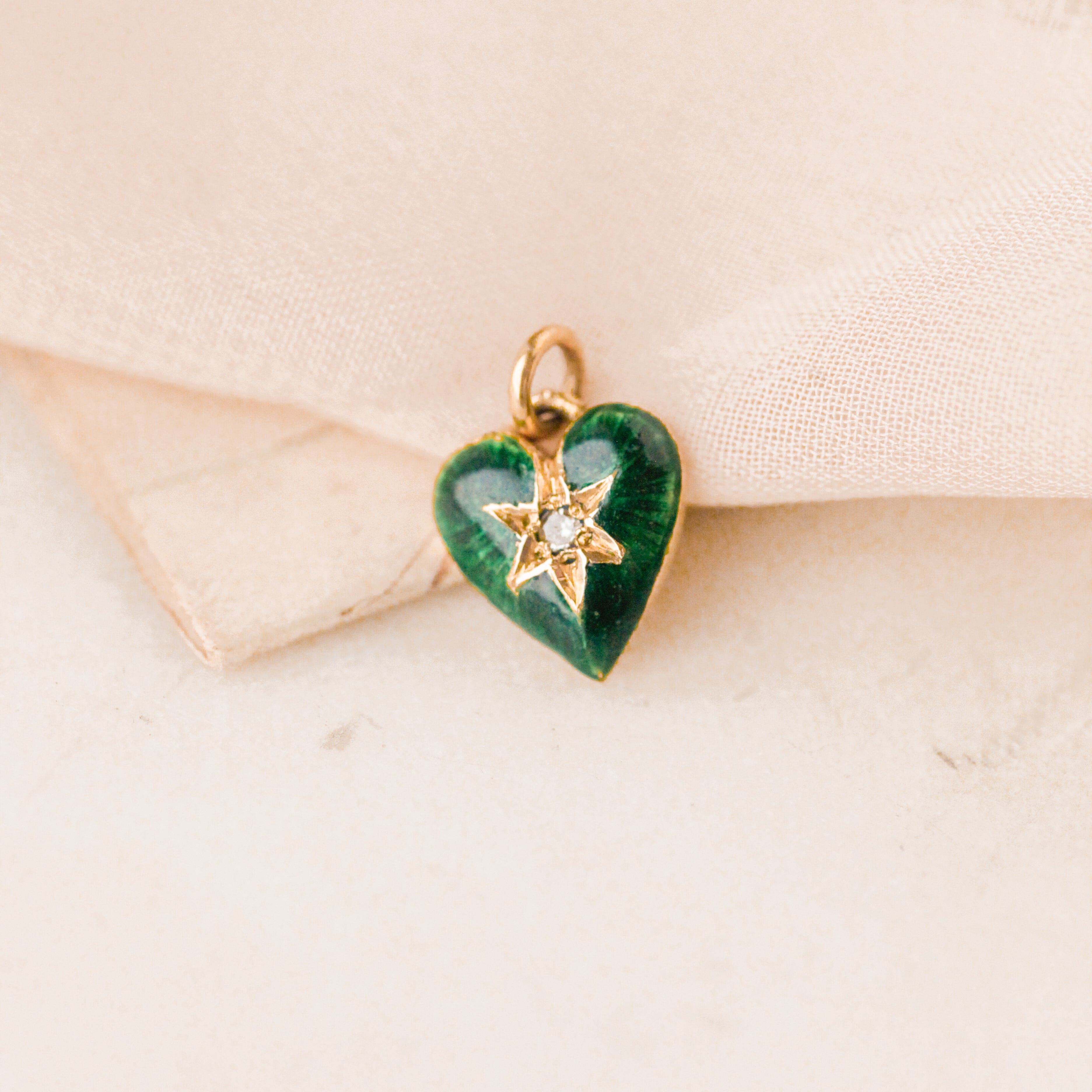 Hana Enamel Heart Charm