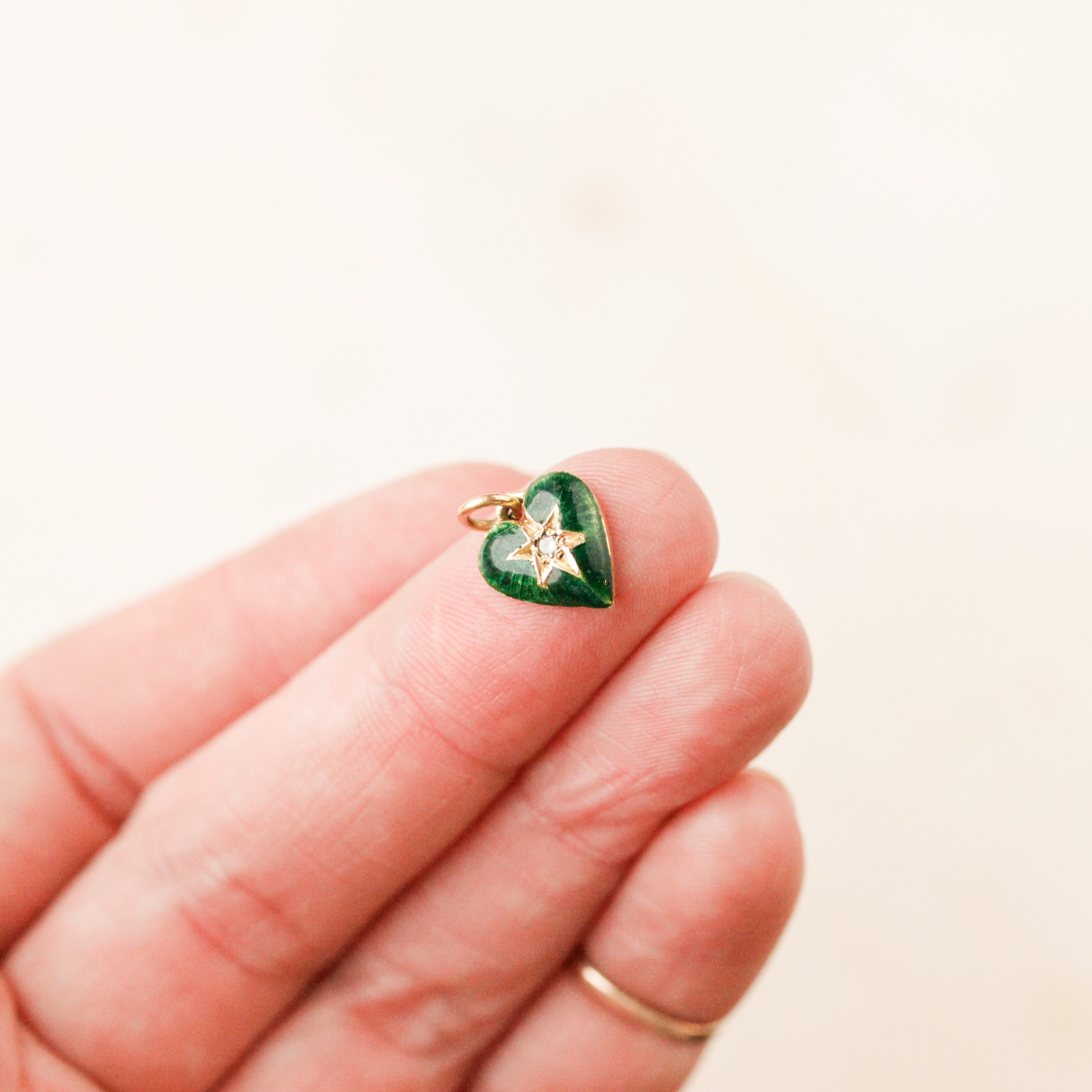 Hana Enamel Heart Charm