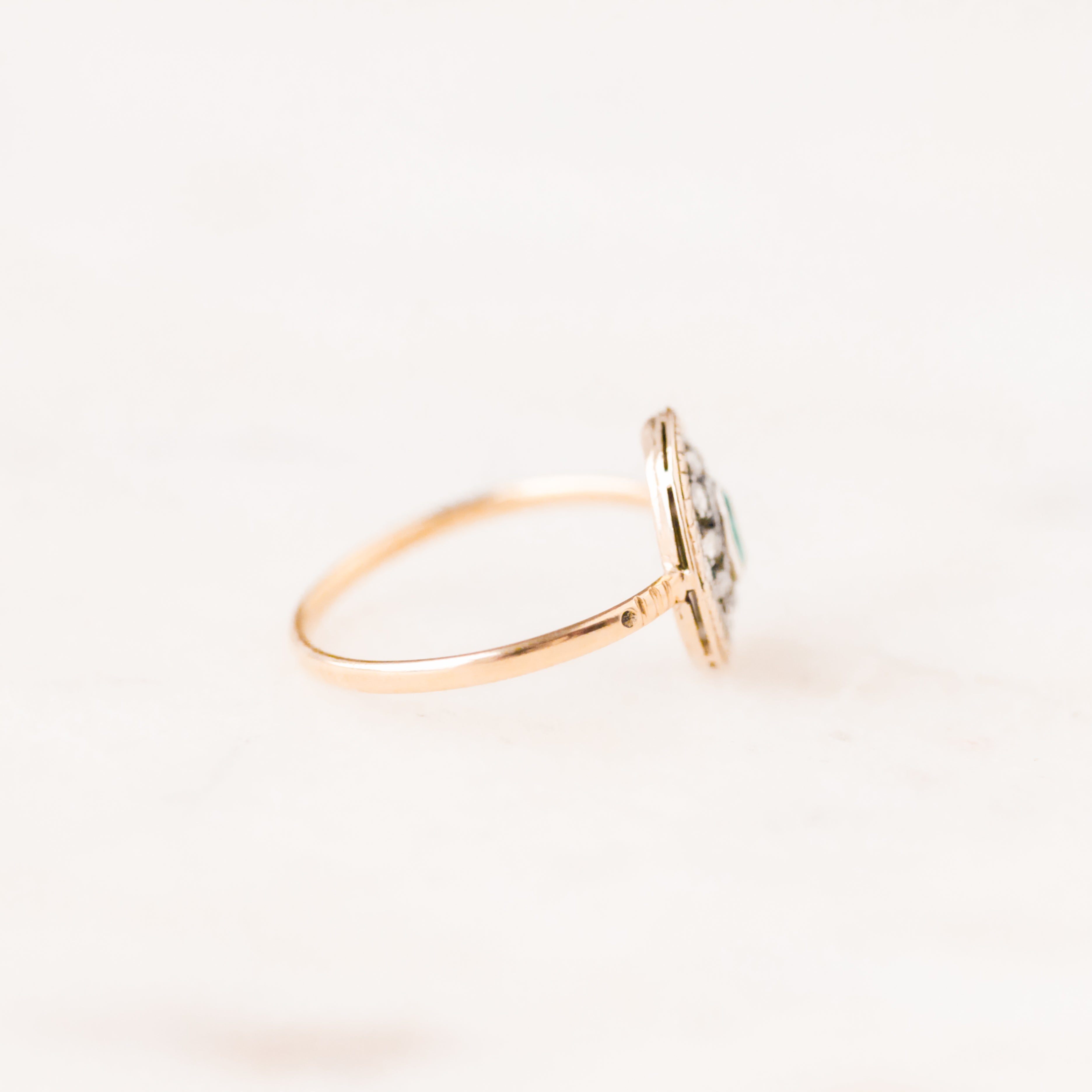 Edwardian Emerald + Diamond Ring