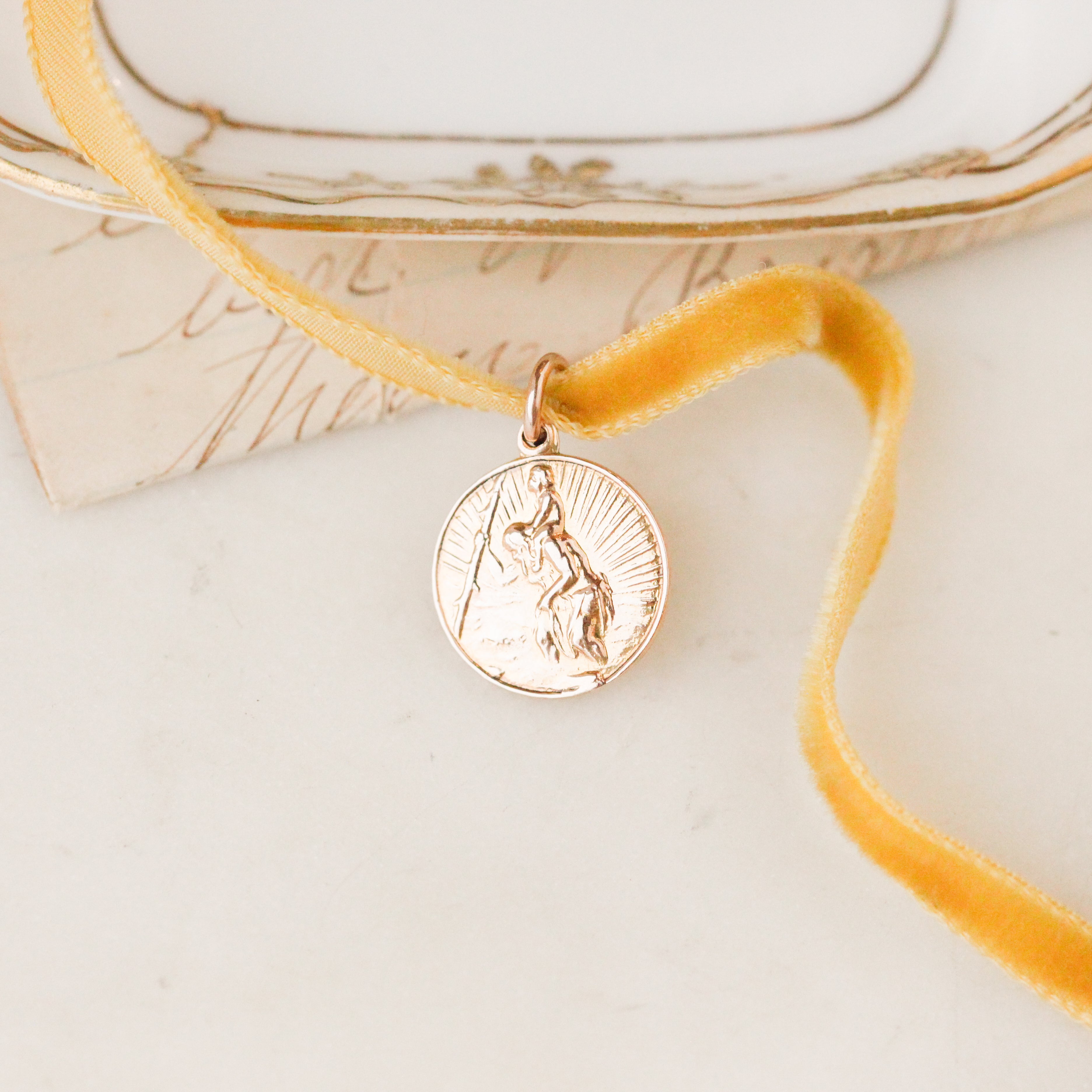 Saint Christopher 9k Gold Charm