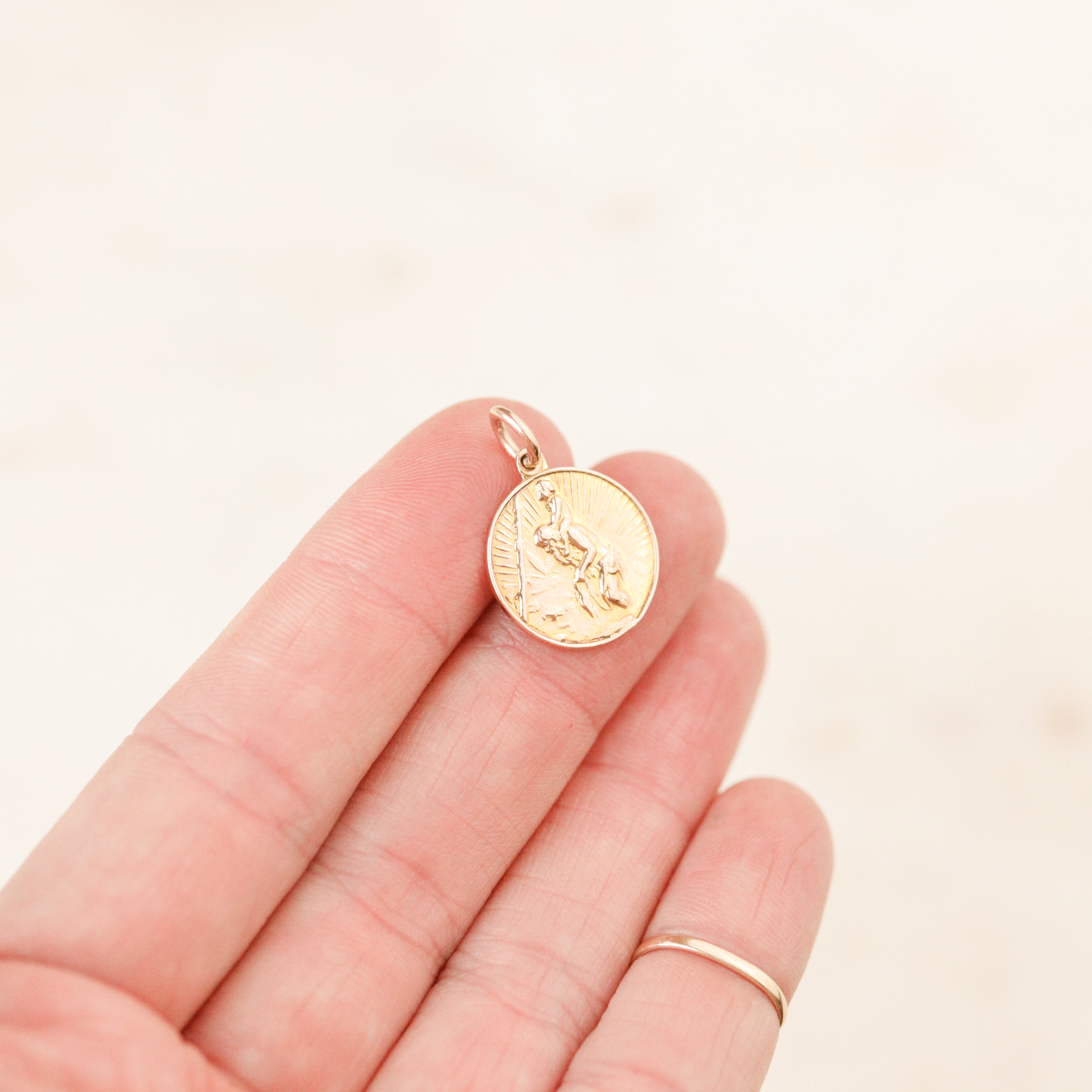 Saint Christopher 9k Gold Charm