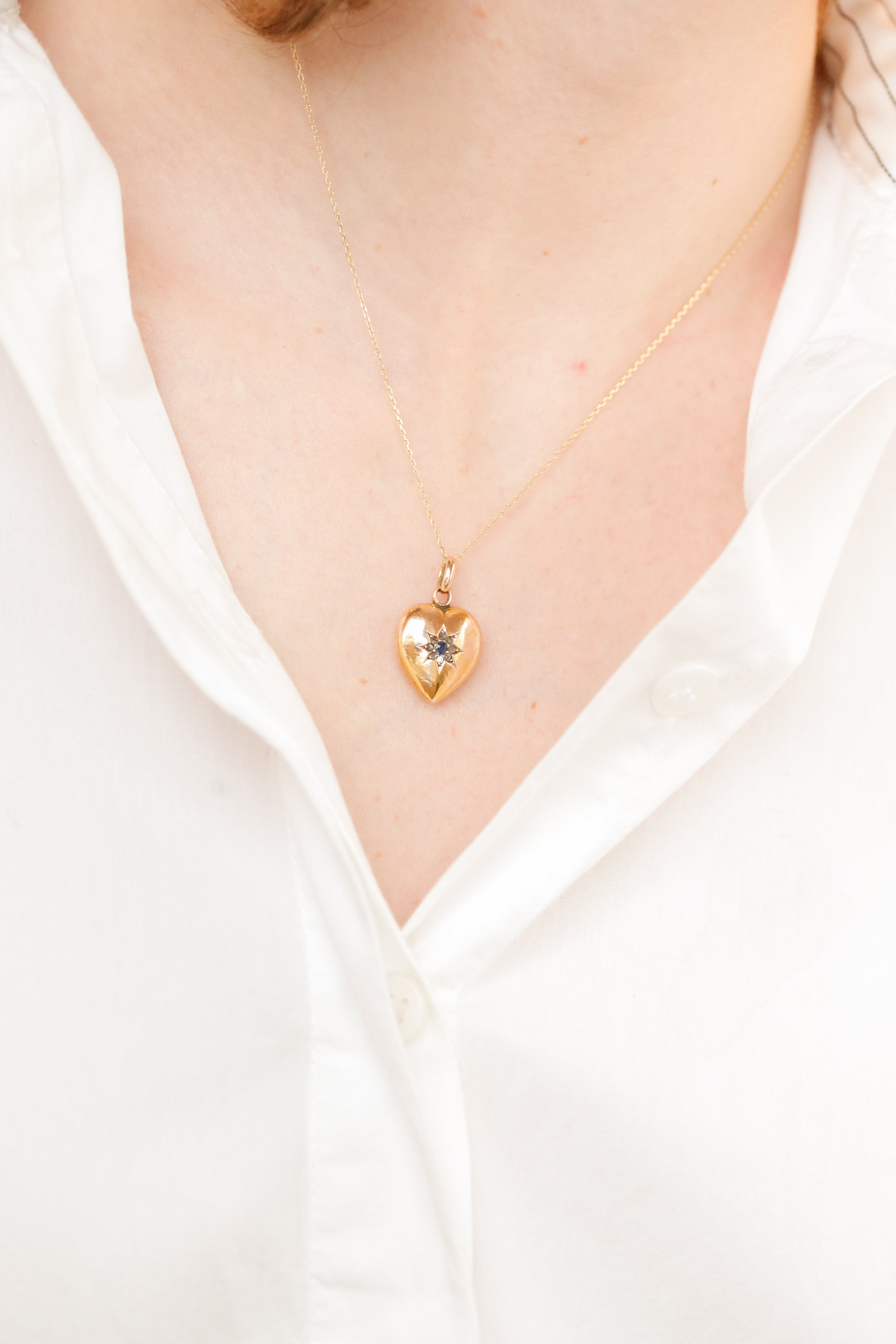 Constance 15k Heart Charm